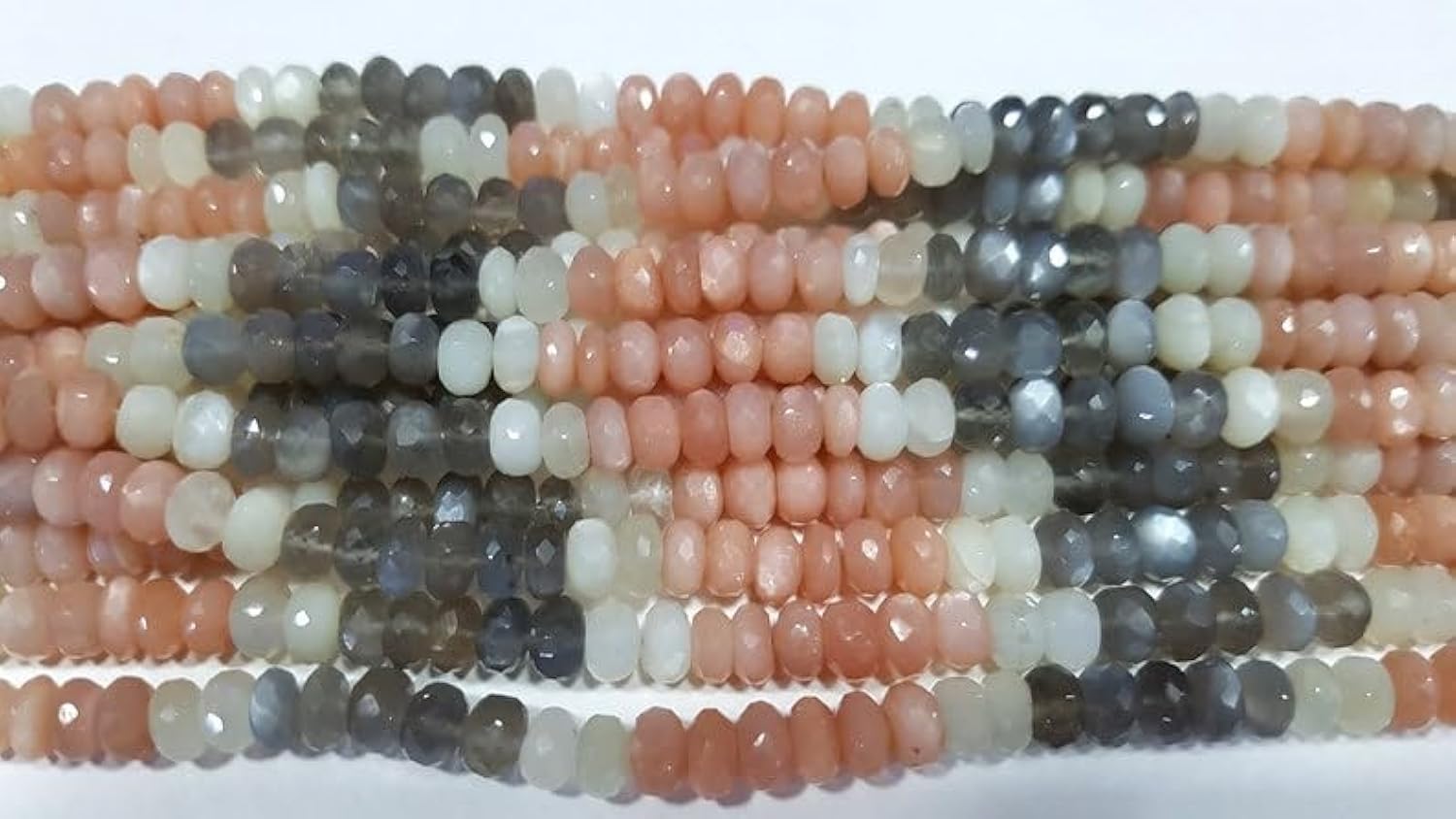 Pierre de lune naturelle en perles de 7-8 mm pour fabriquer un cadeau de bijoux fait main unique