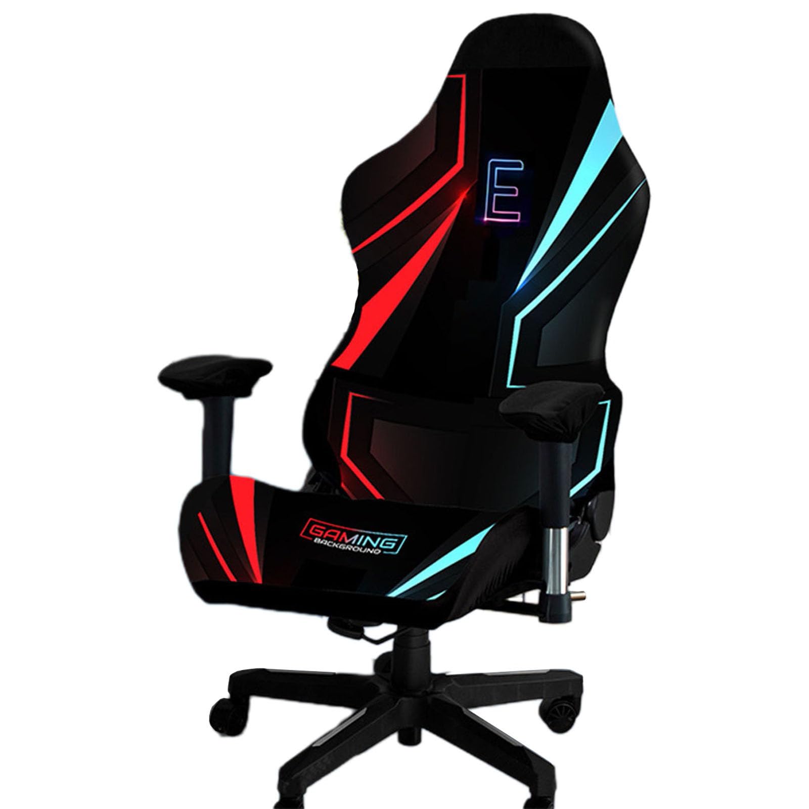 Beieyosu K Gaming Chair Covers, With Armrest Cover Computer Chair Slipcovers Stretchable Elastic Machine Washable Gaming Chair Seat Cover(K)