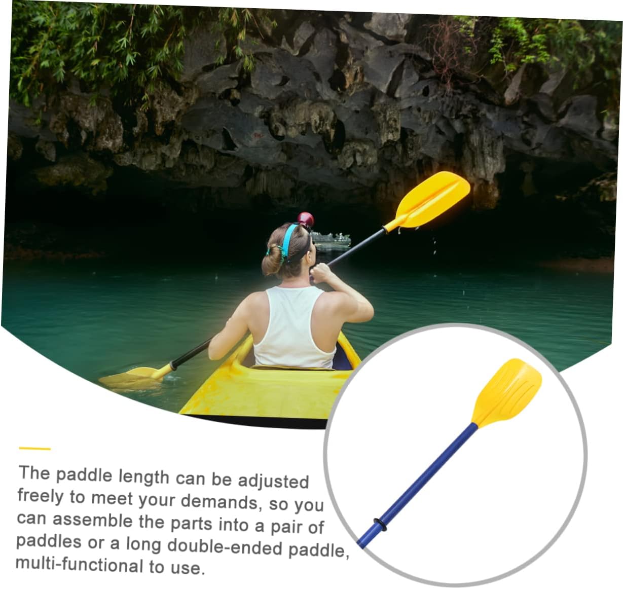 Pp Kayak Paddle Boat Paddle Detachable Oars Lightweight Kayak Accessories