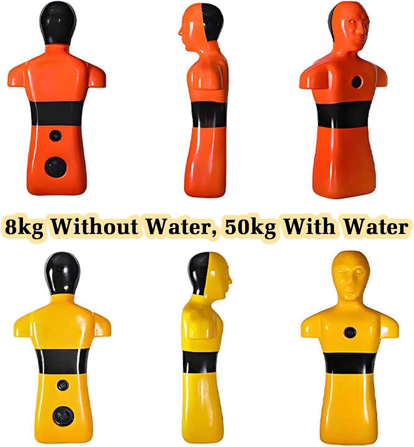 Drowning Prevention Teaching Tools,Fire Training Drill Model,PE Plastic Pool Lifesaving Model with 3 Inlet Holes,Rapid Drainage(Yellow)