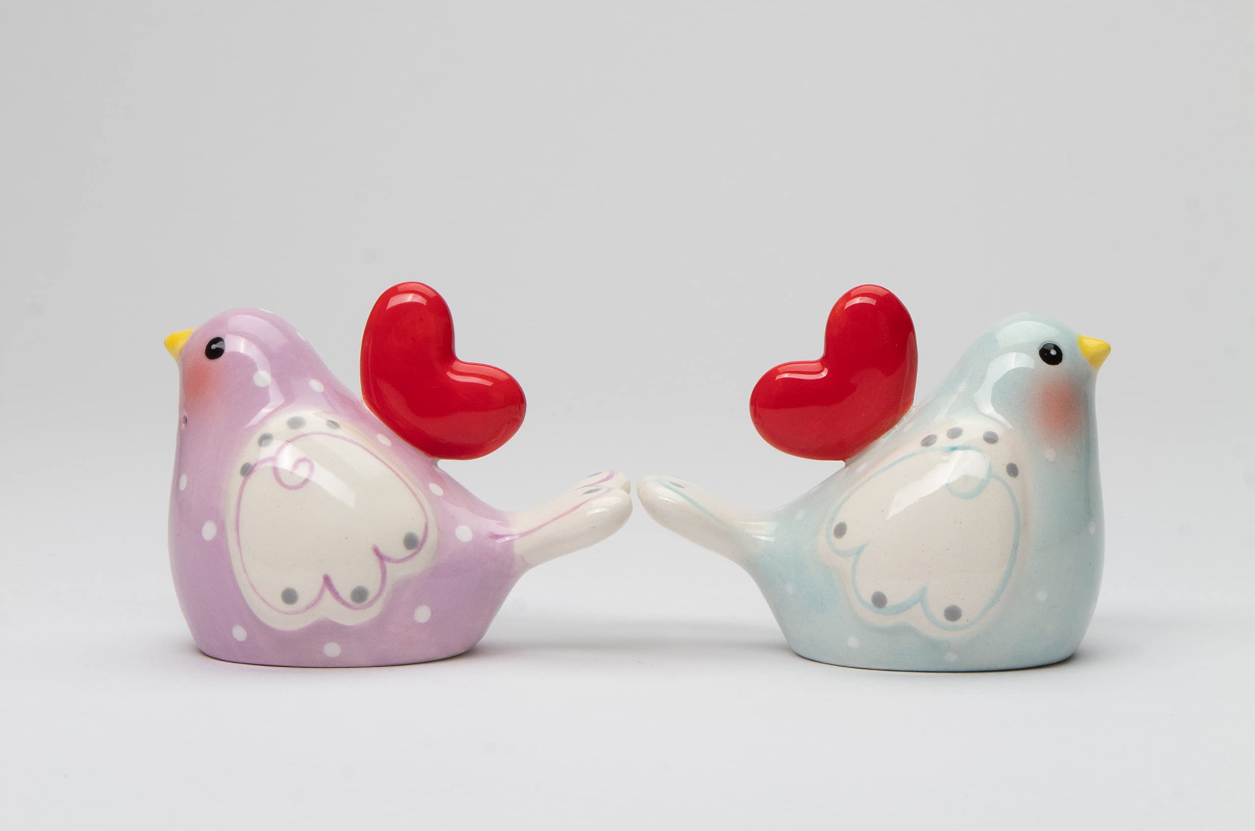 Amazon.com: Fine Ceramic Valentine Love Birds with Red Heart Salt