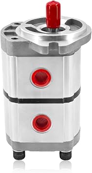PGP51088G3LP Two-Section Acting Hydraulic Pump, Hydraulic Gear Pump Fit for Skid Steer Loader KTT23