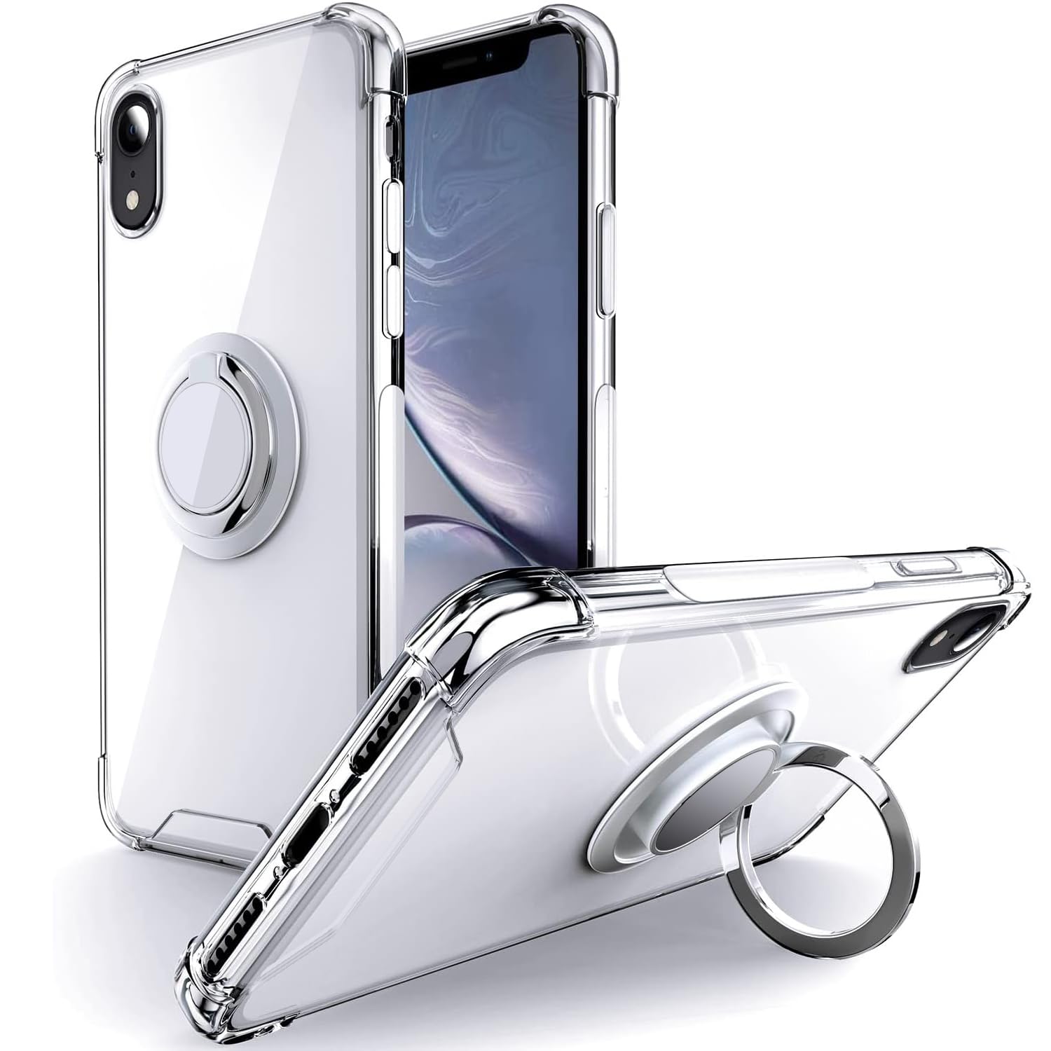 iPhone XR 128GB SIMフリー & リングケース Amazon.com: Silverback for iPhone XR Case Clear with Ring