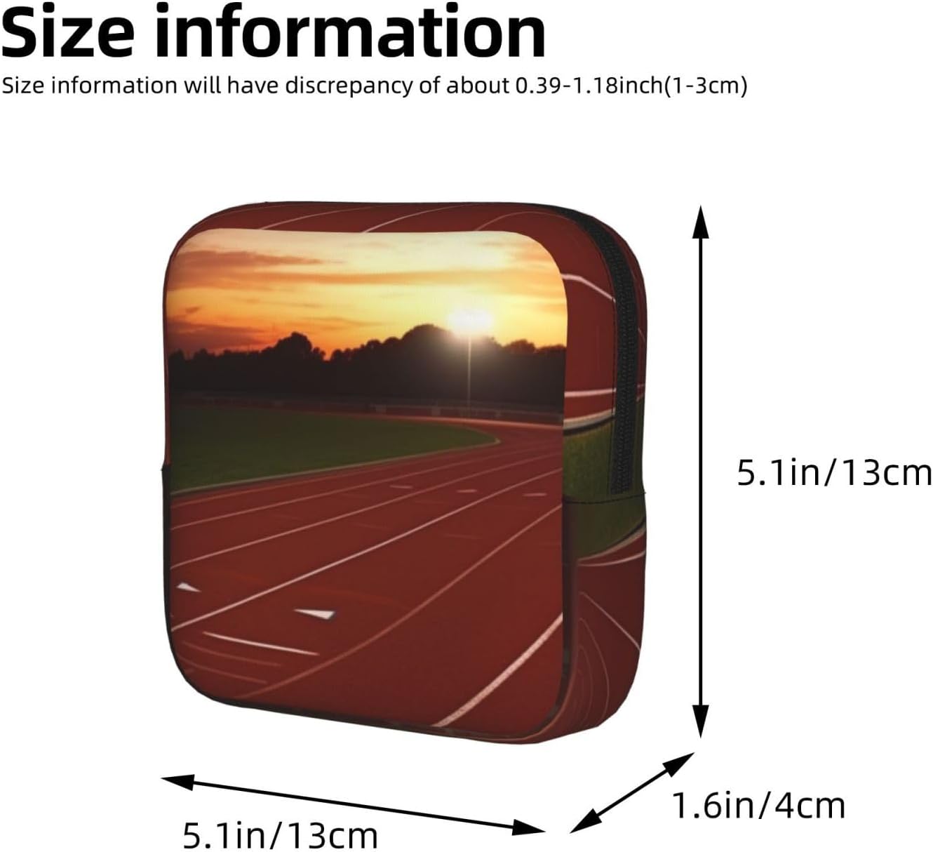Dusk Running Track Sanitary Napkin Storage Bag for Teen Girls