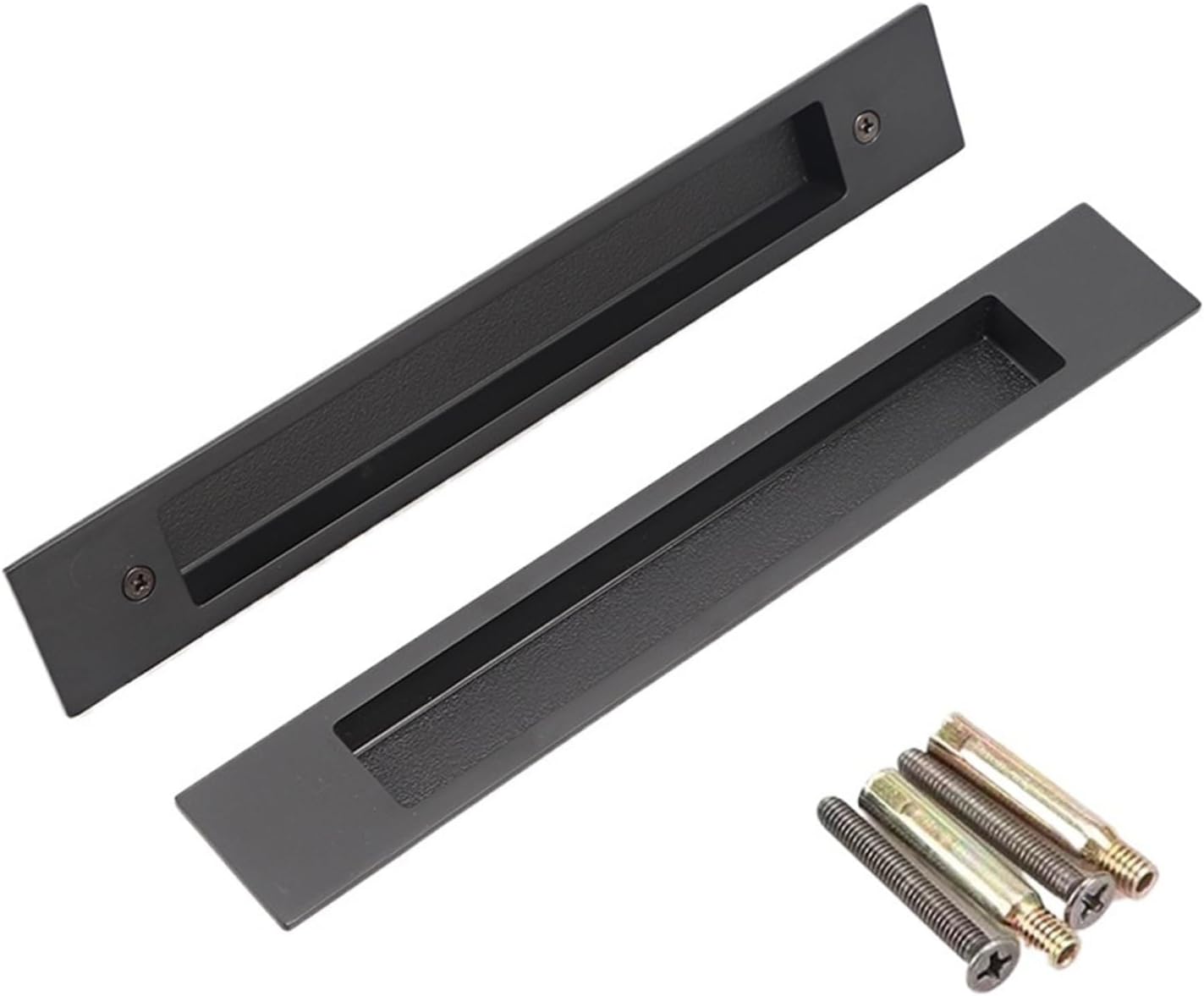 Sliding Door Lock Invisible Wooden Door Kitchen Bathroom Hook Lock Embedded Sliding Door Lock Sliding Door Hook Lock(Black-Handle)