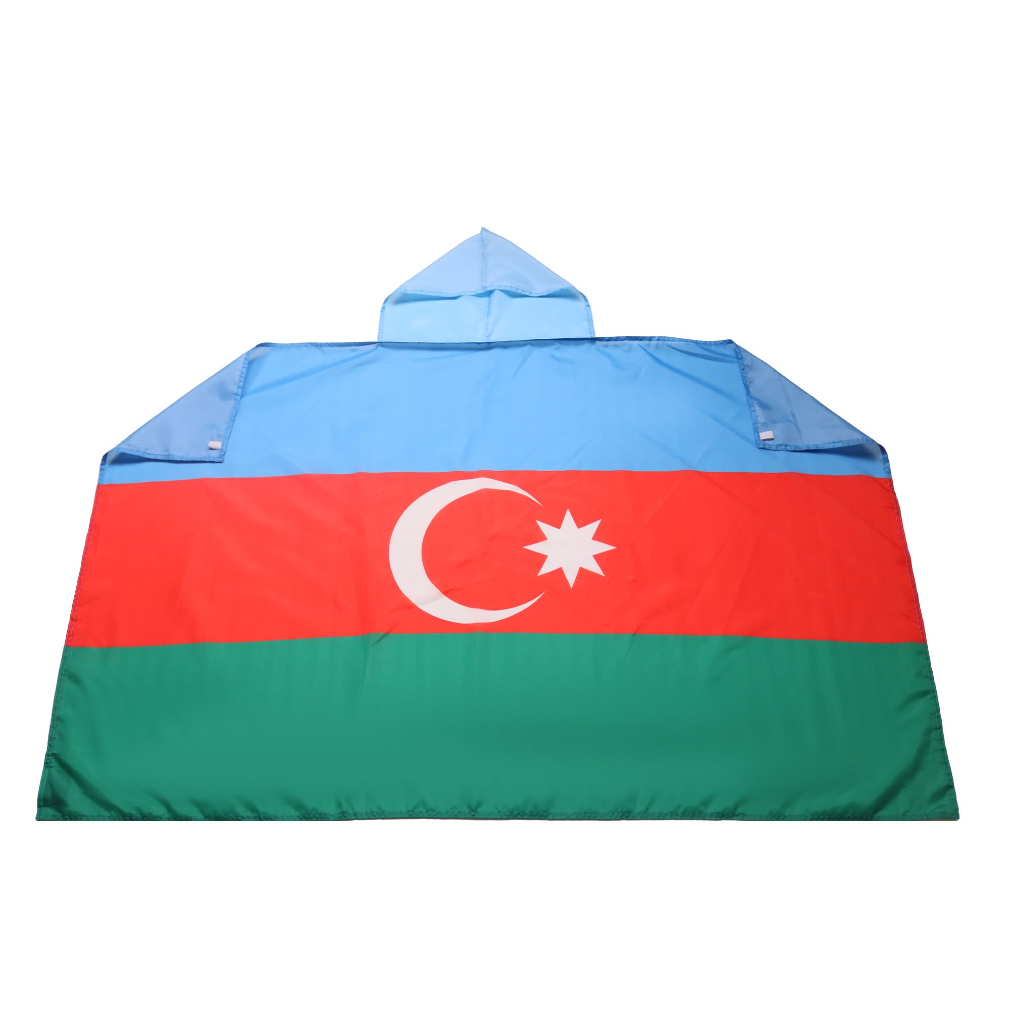 AZ FLAG - Azerbaijan Body Flag - 3x5 Ft - Azerbaijani Cap Flag - 100% Polyester with Inegrated Sleeves and Hood - Vivid Colors - 3' x 5' Feet - 150x90 Cm