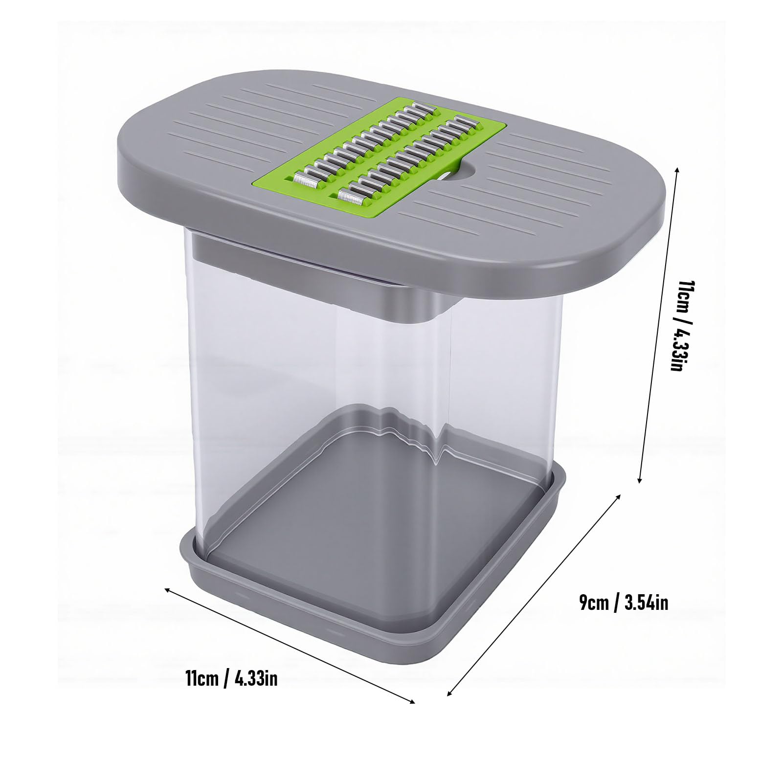 Cortador de Verduras, Picador de Alimentos ABS y Rallador de Verduras, Corte Ondulado 3 en 1, Diseño Desmontable Fácil de Limpiar para Ensaladas, Refrigerios