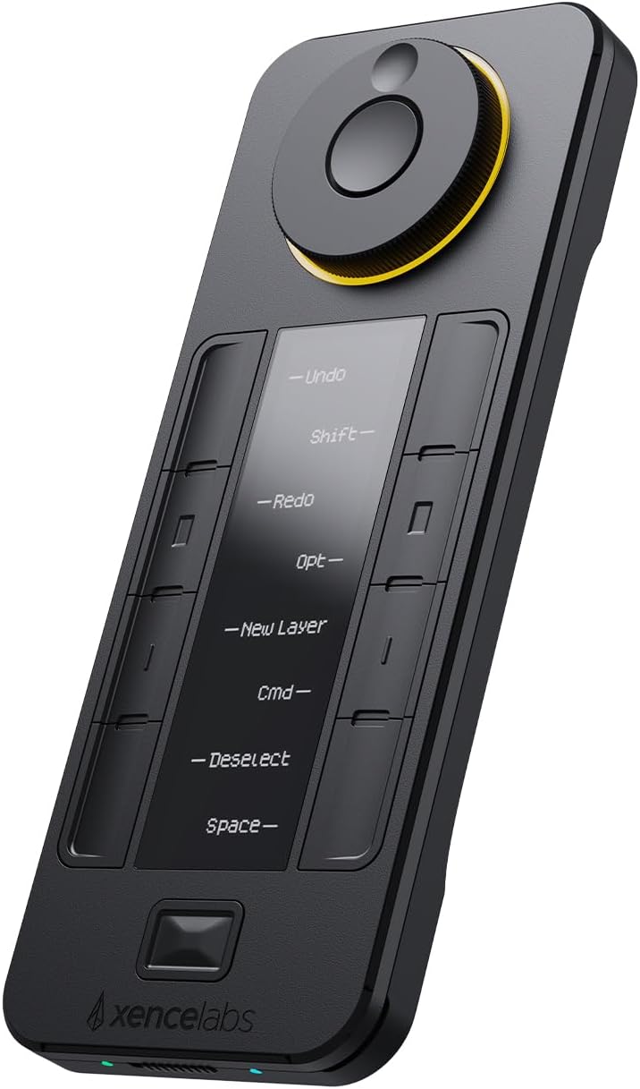 Быстрые ключи XenCelabs для ПК, MacBook, рабочего стола, планшета для рисования, дисплея пера, OLED-дисплея, 44 настраиваемых ярлыков для цифрового рисования, редактирования видео, ретуши фотографий, Windows/MaCOS