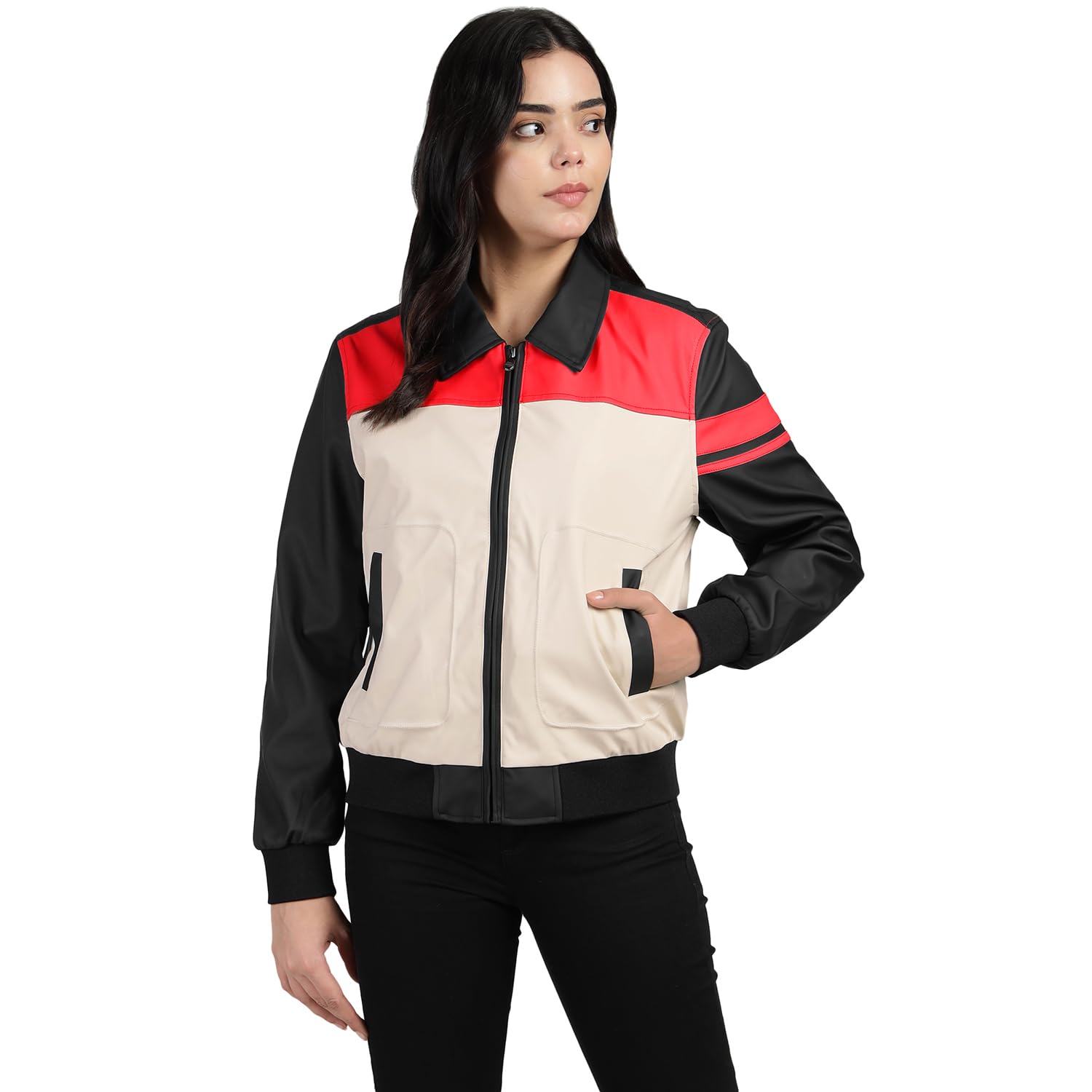 Royal Enfield MENS PU BOMBER JKT (Size : XL)-JKA240023-BEIGE-picture-21