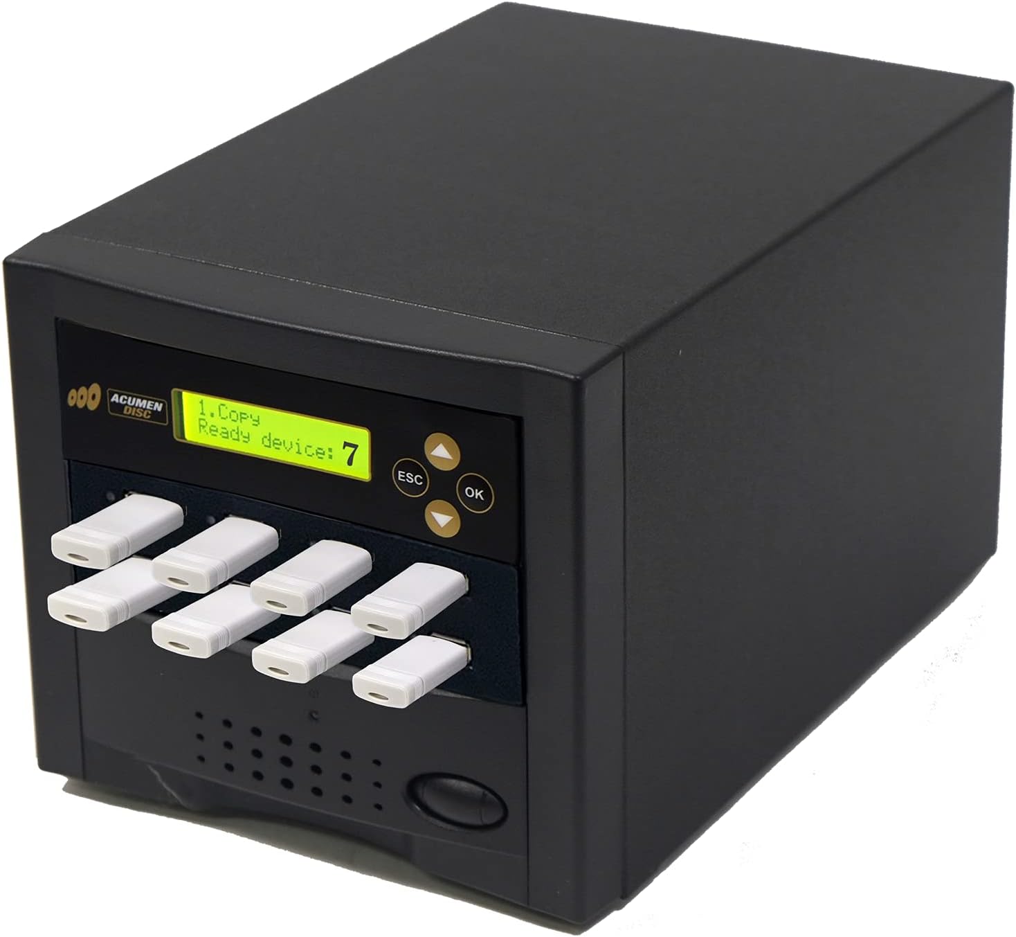 Acumen Disc 1 to 7 USB Duplicator - Multiple Standard-A Flash Memory Card Copier & Sanitizer (DOD Compliant) System - 2.0/3.0 Digital Key Dongle/Thumb Drive Media Mass Storage