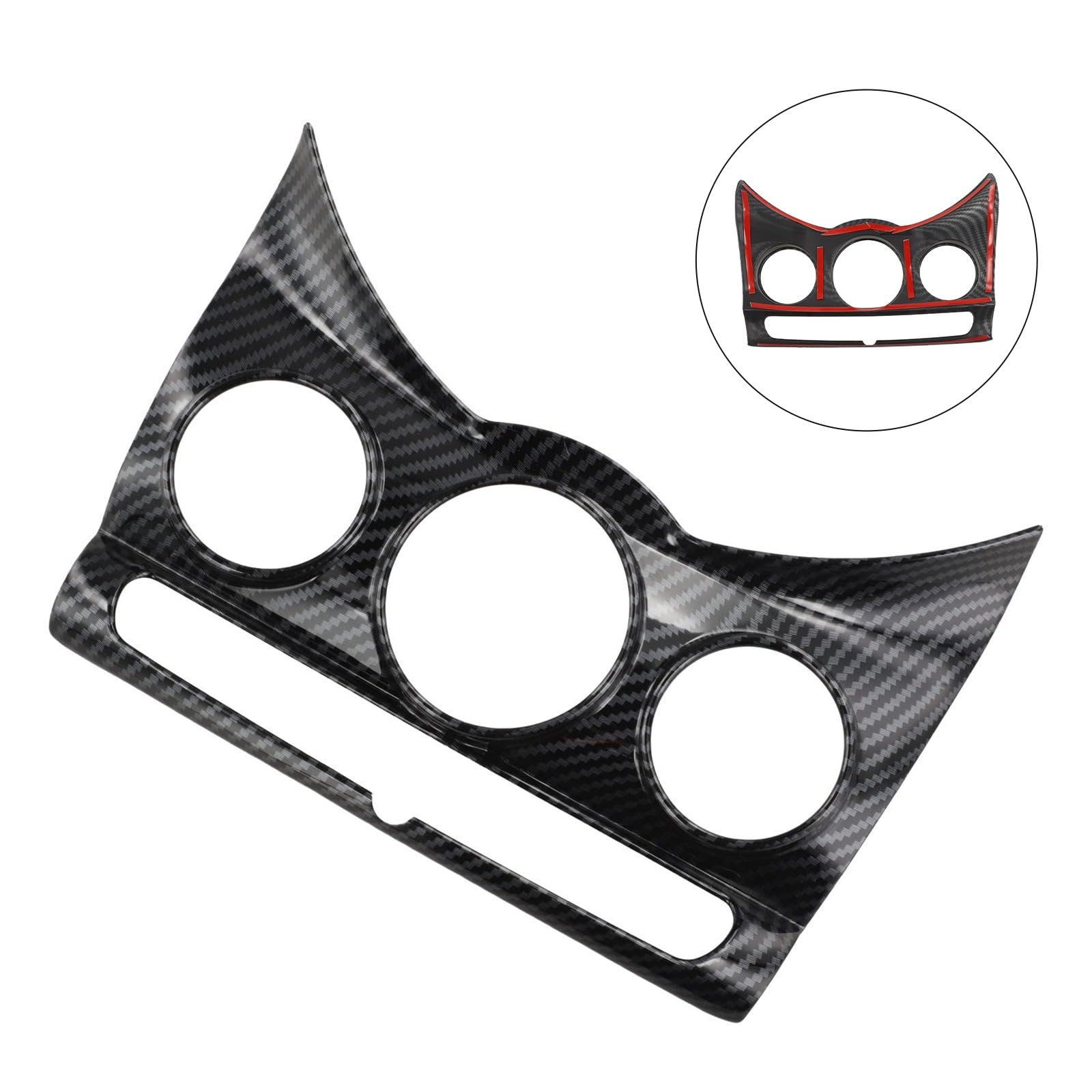 Coque de console centrale en fibre de carbone pour MINI Cooper S JCW F55 F56 2014-2023, garniture intérieure en ABS pour tableau de bord