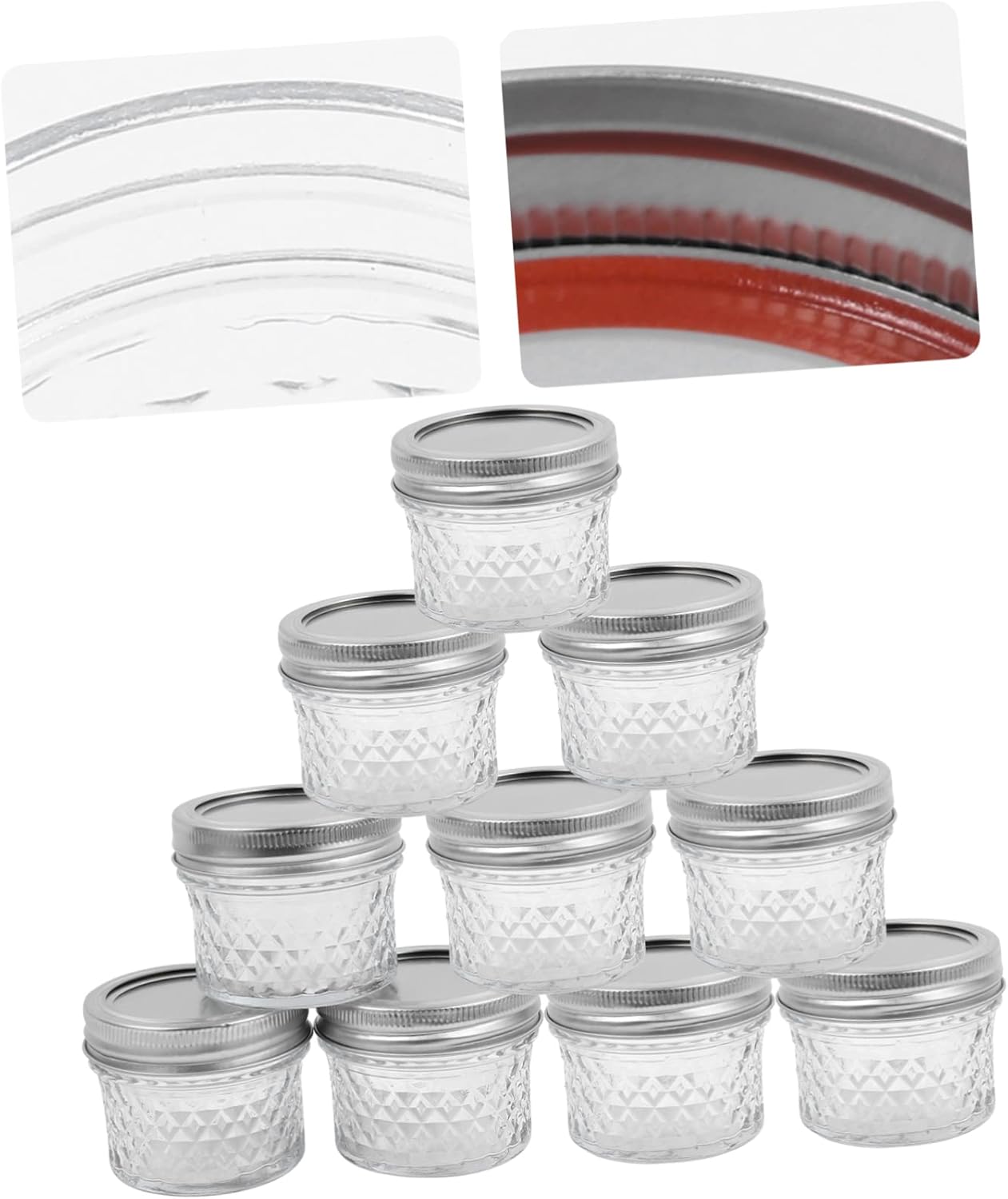 10pcs Containers for Honey Jam Juice Storage Sealed Transparent Jars for Kitchen Organization for Preserving Freshness and