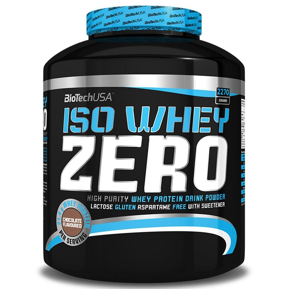 BioTech USA ISO Whey Zero 2.27kg,Maximum Purity Whey Protein Powder with Zero Lactose,Gluten Free, No Added Sugar (Strawberry)