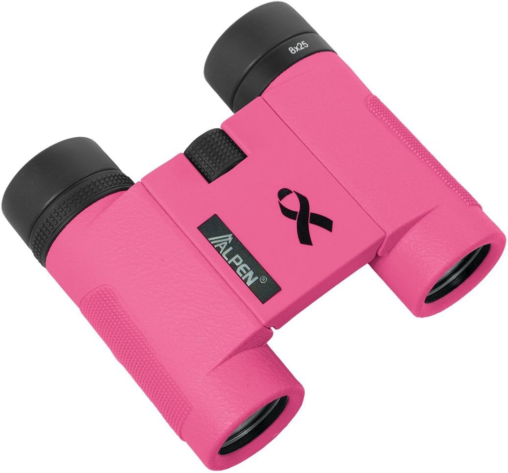 Alpen Optics Optics SHASTA RIDGE 8X25 Waterproof Fog Proof Binocular, PINK, PINK