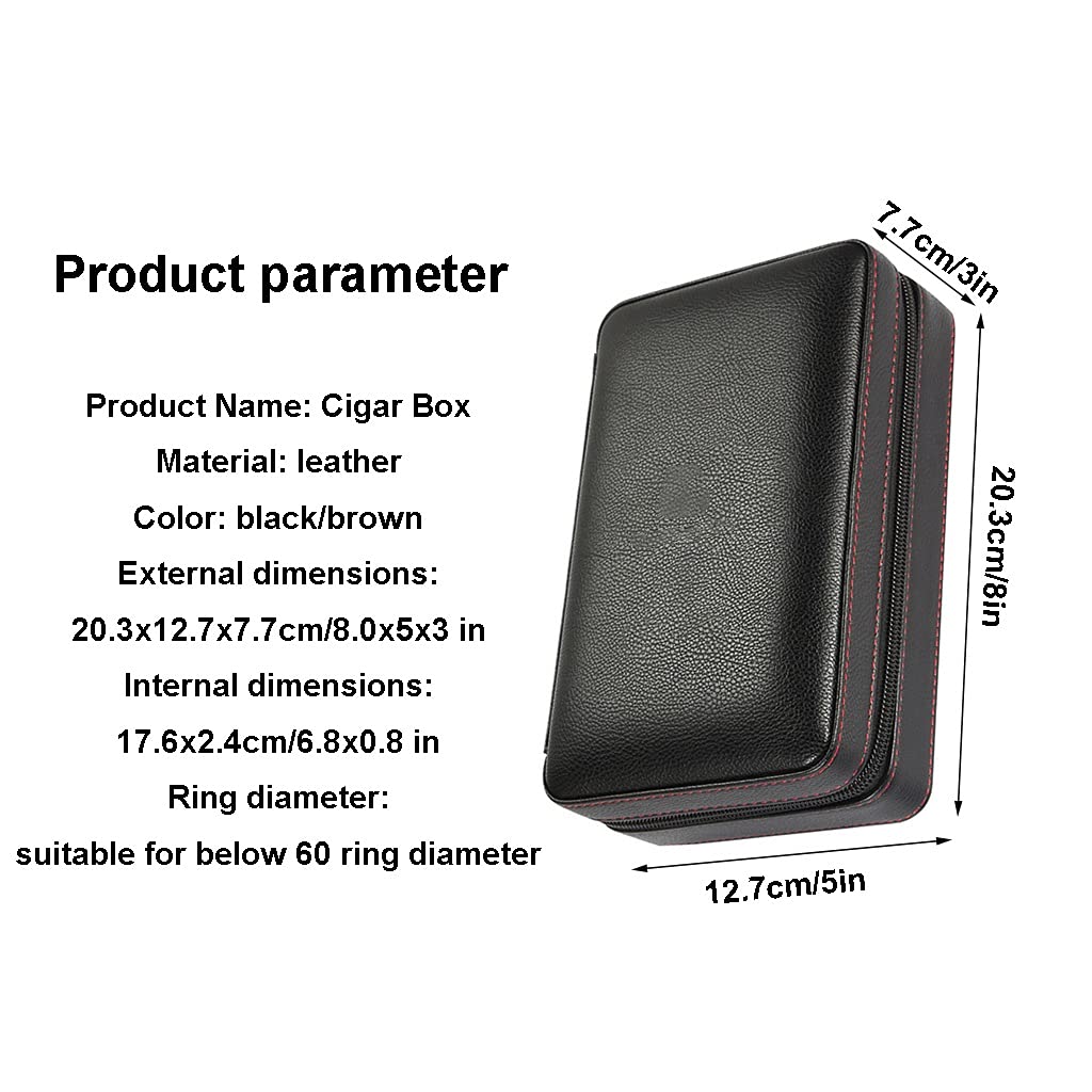 Scatola per sigari Humidor Porta sigari Portatile Humidor da Viaggio Tubo per sigari Porta sigari Portafoglio Accessori Regalo per sigari 20,3 x 12,7 cm