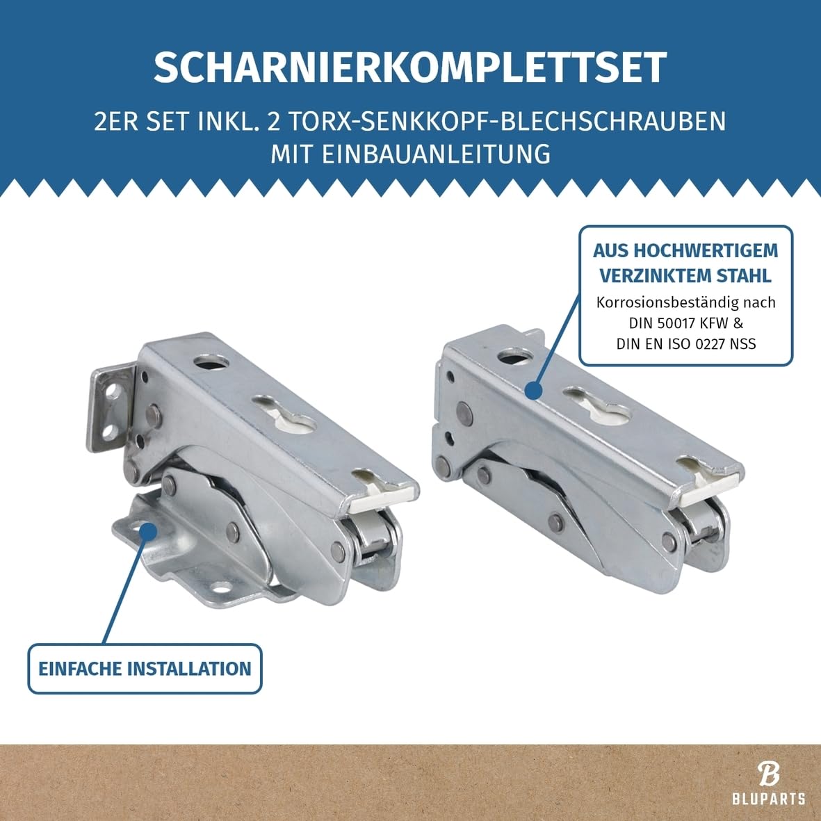 easyPART Kompatibel/Ersatz für gorenje 10090982 Türscharnier Set oben unten wie AEG 4055504197 für Kühlschrank