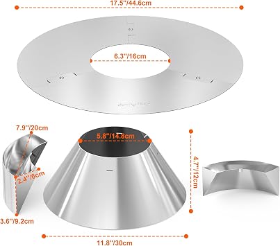 onlyfire Charcoal Holder with Diffuser Ring for Weber 22/26Inch Kettle