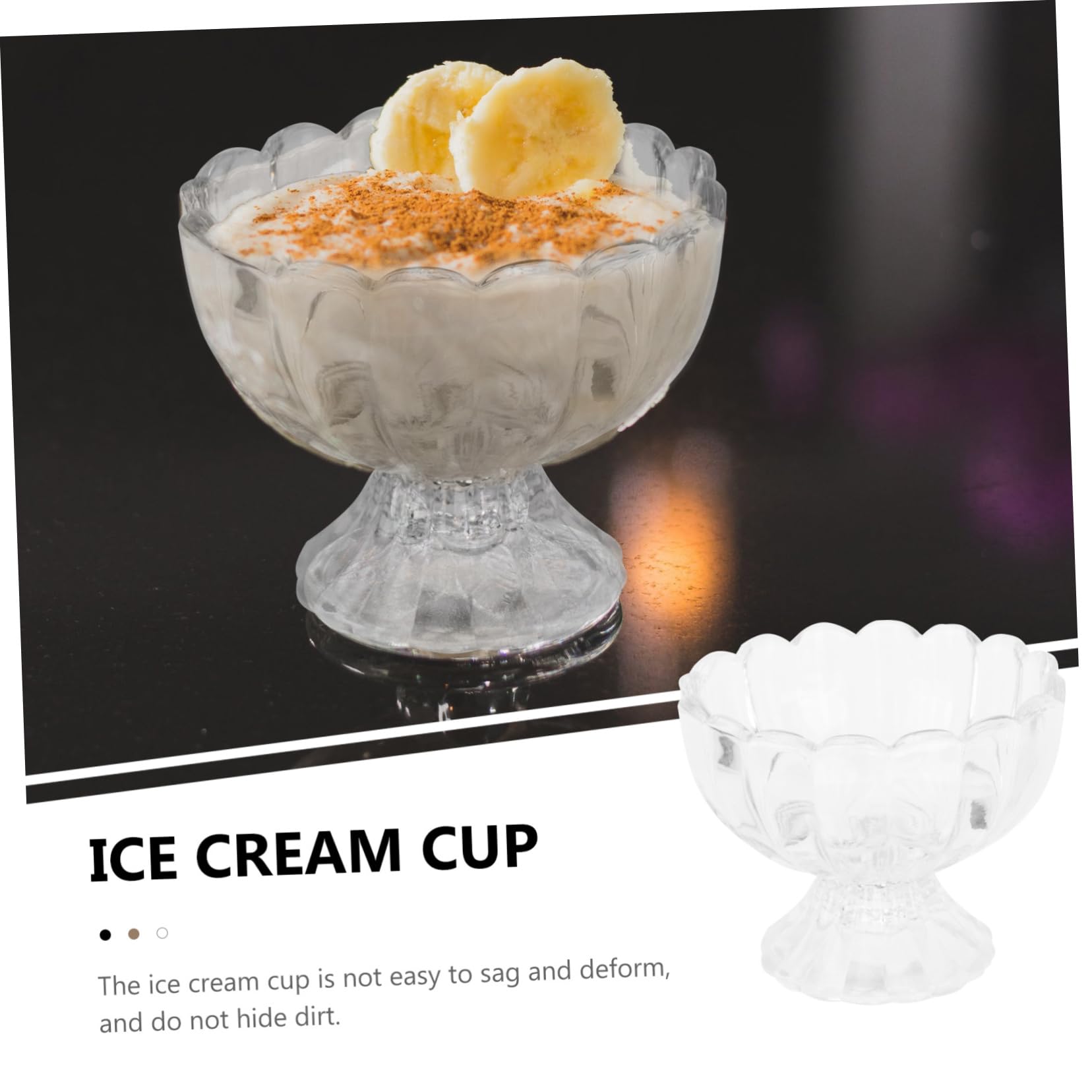 Lotus Dessertbecher aus Glas 5 Stück, 150ml für Eiscreme und Pudding