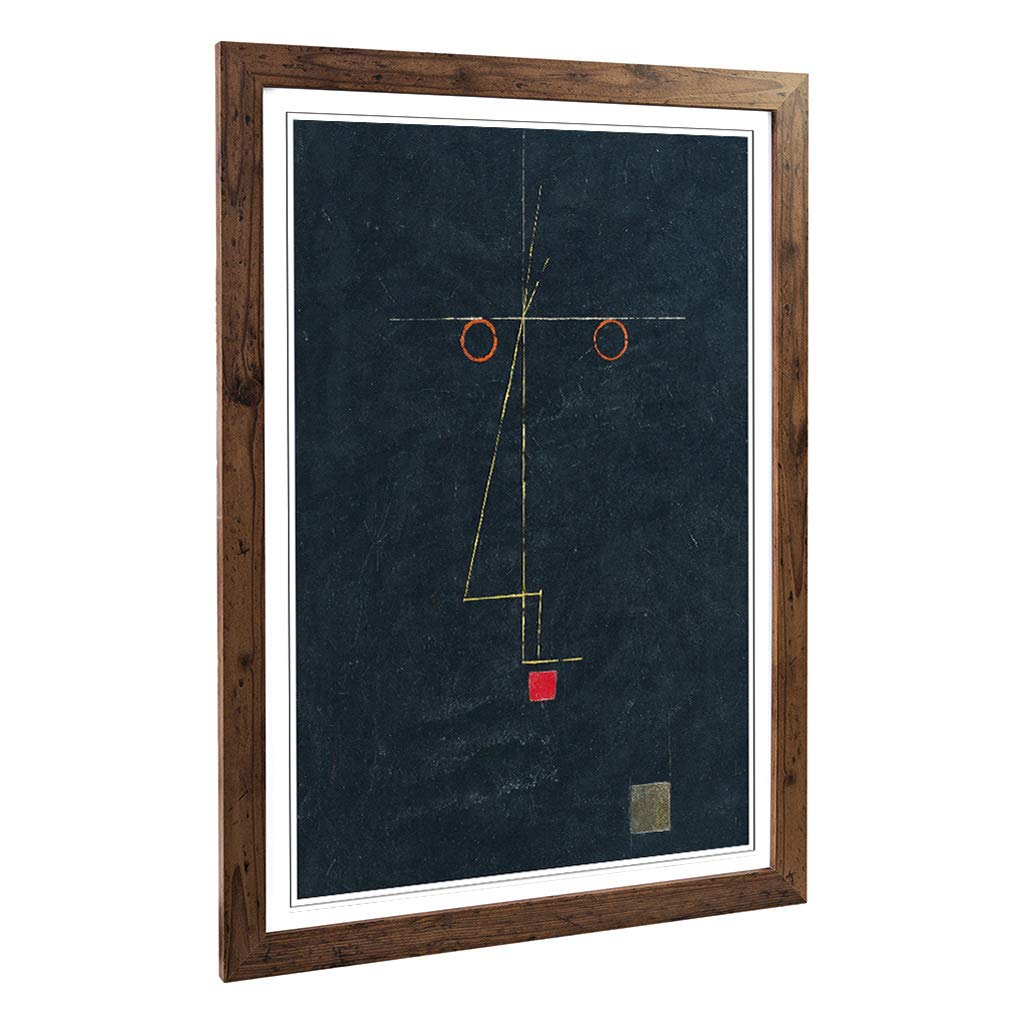 Big Box Art Framed Print of Paul Klee Portrait of an Artist Design | Wall Art Picture | Home Decor for Kitchen, Living Room, Bedroom, Hallway, Walnut, A2 / 24.5x18 Inch / 62x45cm