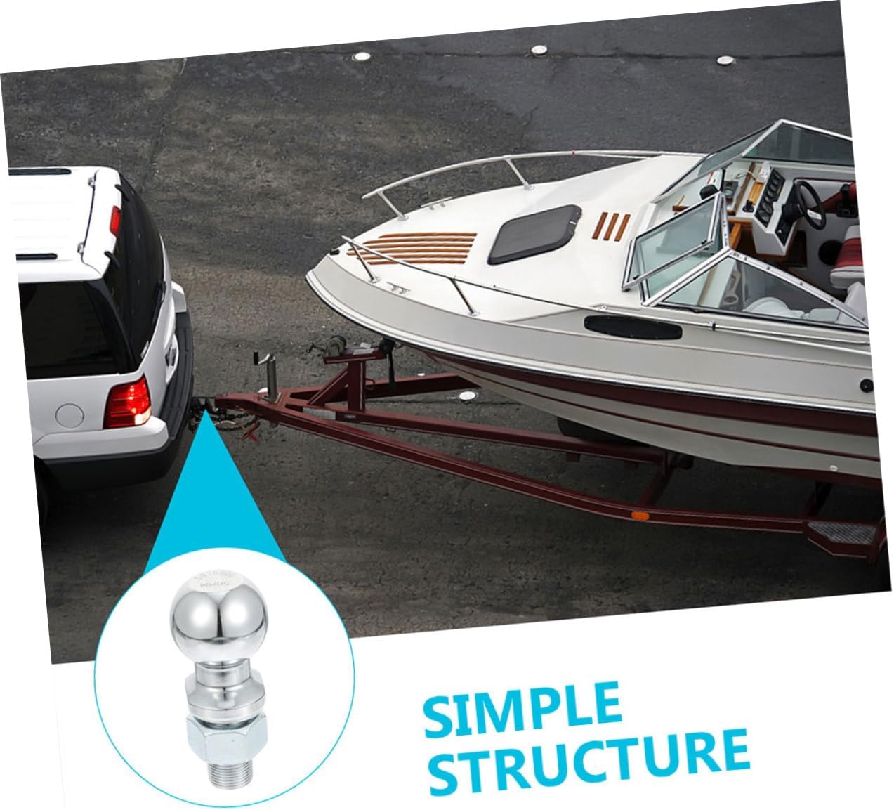 HEALLILY Tow Trailer Hitch Rv Hitch for Camper Yacht Heavy Duty Construction for Towing Versatile Compatibility Various Trailers
