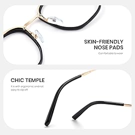 Cyxus Blue Light Glasses for Woman, Reduce Eye Strain and Migraine Perfect for Office and Programming Ultra-Light TR9O Frames for All-Day Comfort