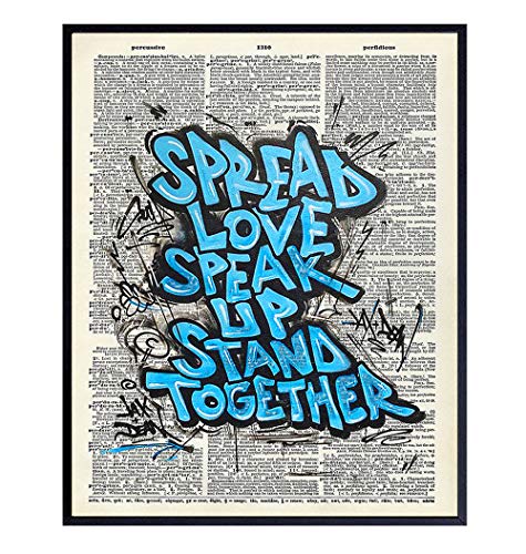 Inspirational Graffiti Road Mural Dictionary Wall Artwork