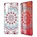Produktbild NALIA Hülle kompatibel mit Huawei P30 Pro, Motiv Handyhülle Ultra-Slim Silikon Case Crystal Cover Schutzhülle Durchsichtig Dünn, Handy-Tasche Backcover Transparent Bumper, Designs:Red Mandala
