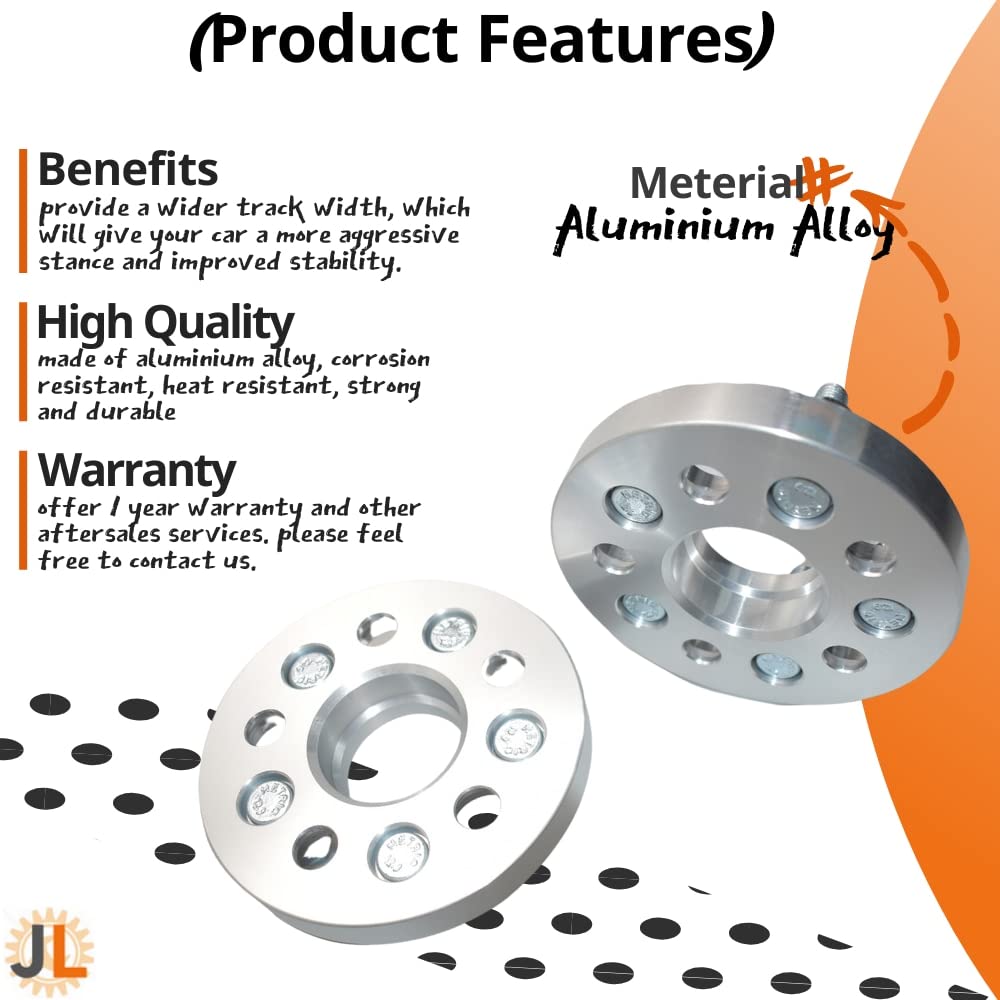 Mophorn Entretoises De Roue 1,25" 6x5", Adaptateurs De Roue Forgés à 6 écrous, Goujons M12x1,5