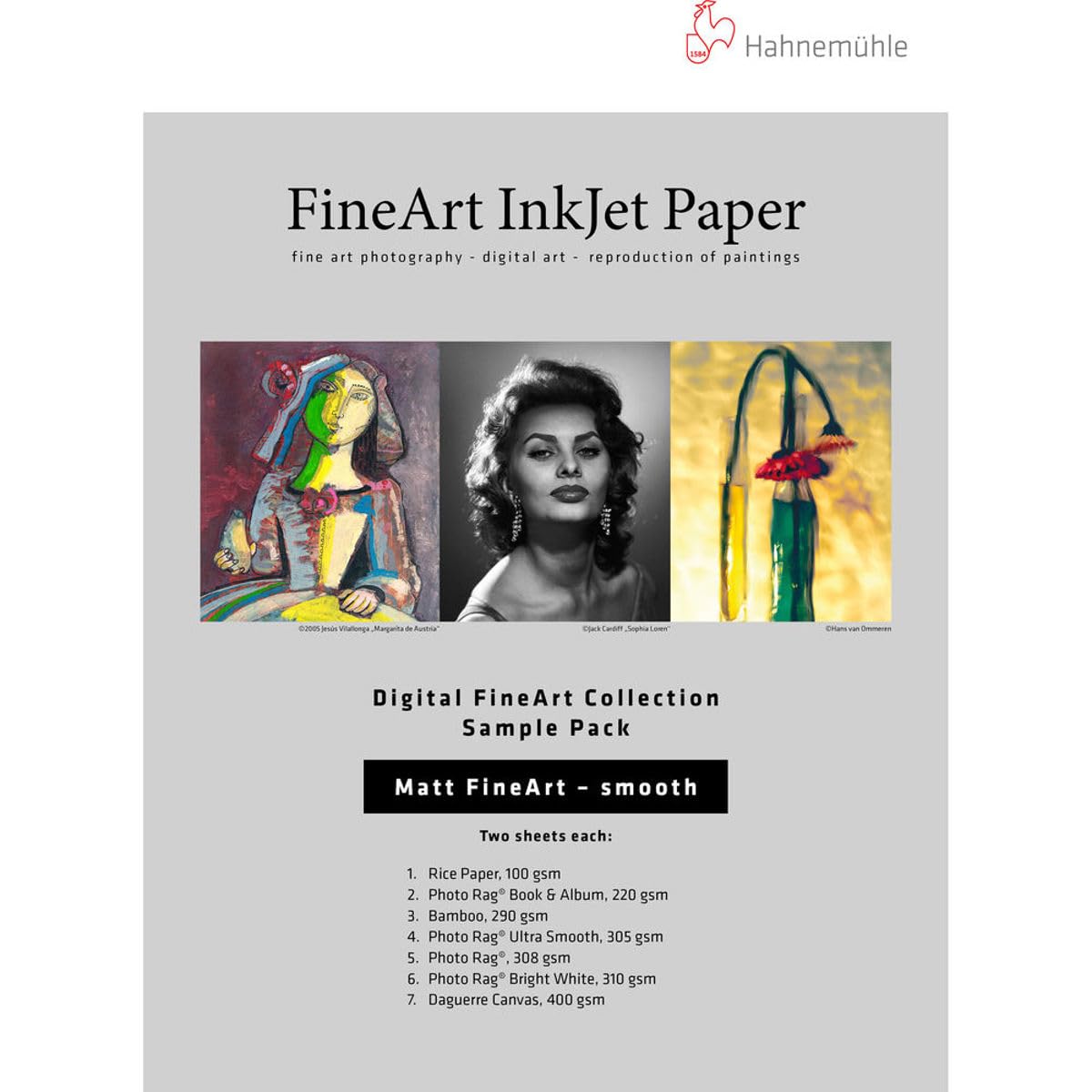 Hahnemuhle Matte FineArt Smooth Inkjet Paper Sample Pack, 13x19", DIN A3+, 12 Sheets