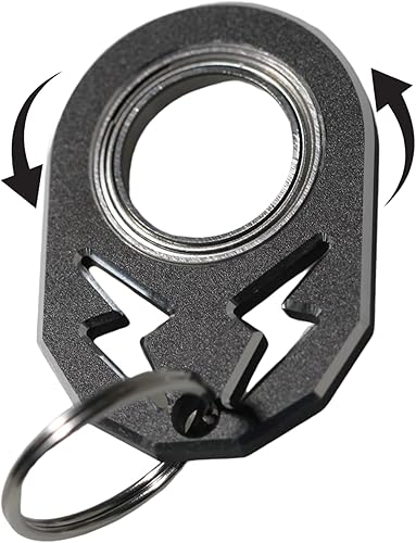 YIPUKIYI Llavero Spinner Fidget Ring Metal Llavero Spinner Fidget Anillo Tipo Juguete para Hombre, Mujer y Niños (Marrón Plateado)