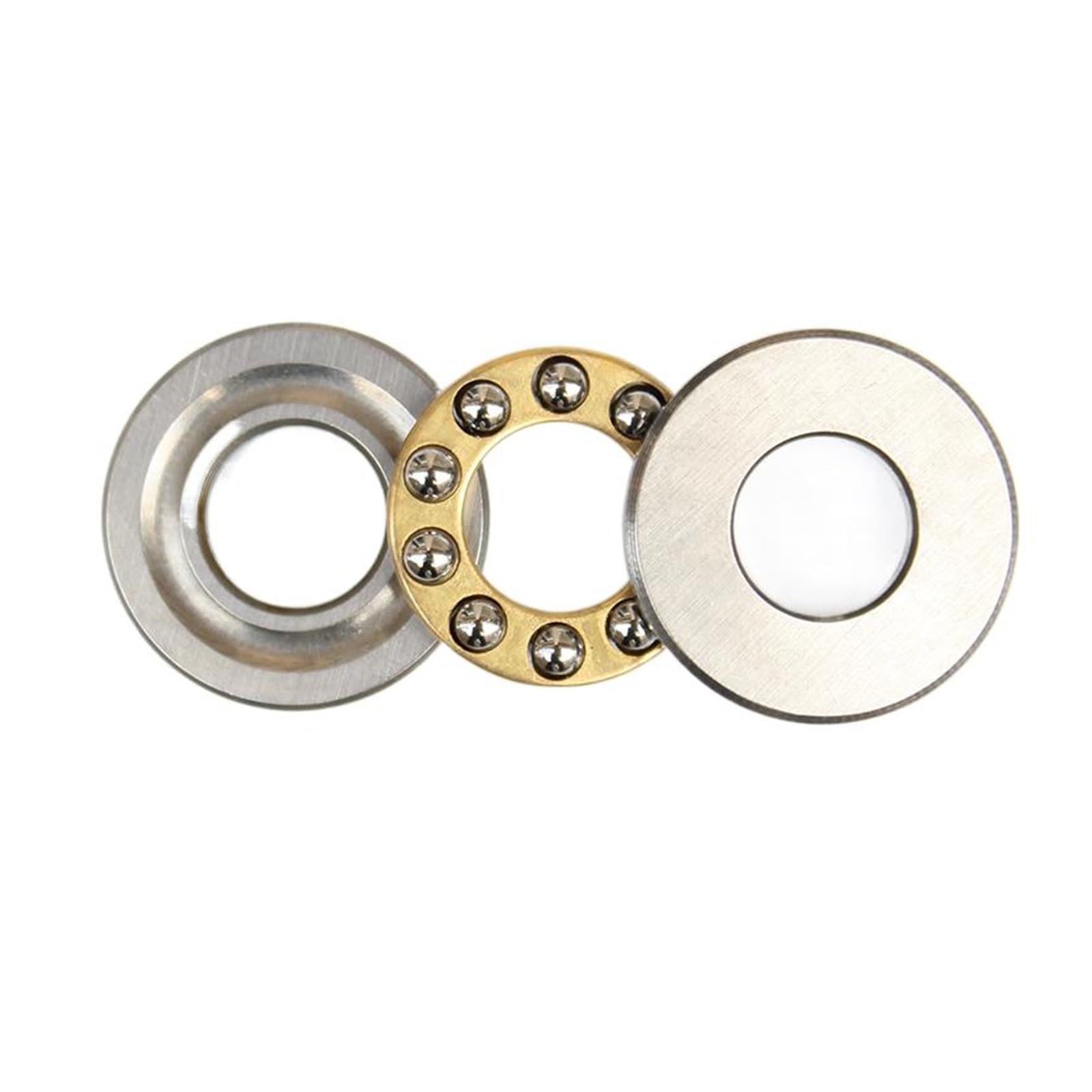 SSIMOO Rodamiento de Bolas de Empuje Axial Plano, 10/100 Uds., Mini 3 en 1 F3-8M F4-10M F5-10M F6-12M F7-17M F8-16M F10-18M, rodamiento de Bolas Axial de Metal Kindly (Size : 100Pcs, Color : F2.5-M