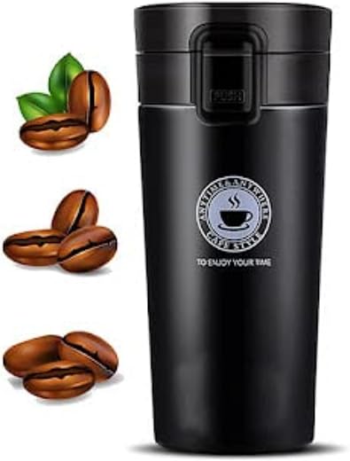 Viraaji Coffee Mug - Mug Double Wall Stainless Steel Tumbler Vacuum Flask Bottle | Thermal Travel Tea Mug Tumbler with Fli...