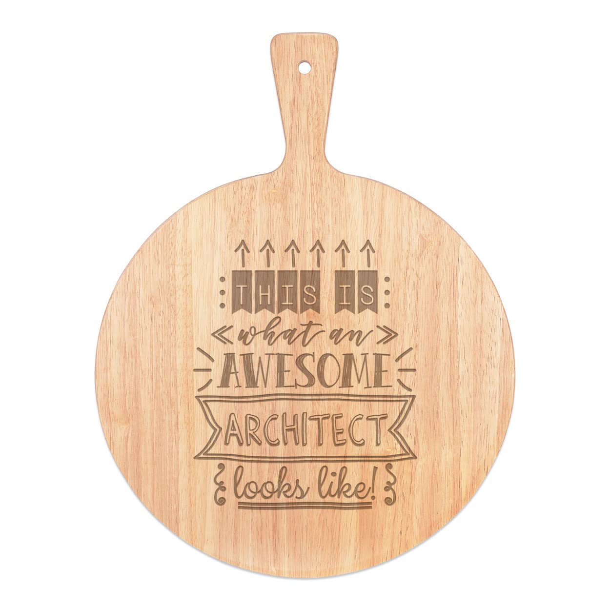 Plateau Service Poignée Bois rond de 45cm pour des soirées pizza conviviales en famille