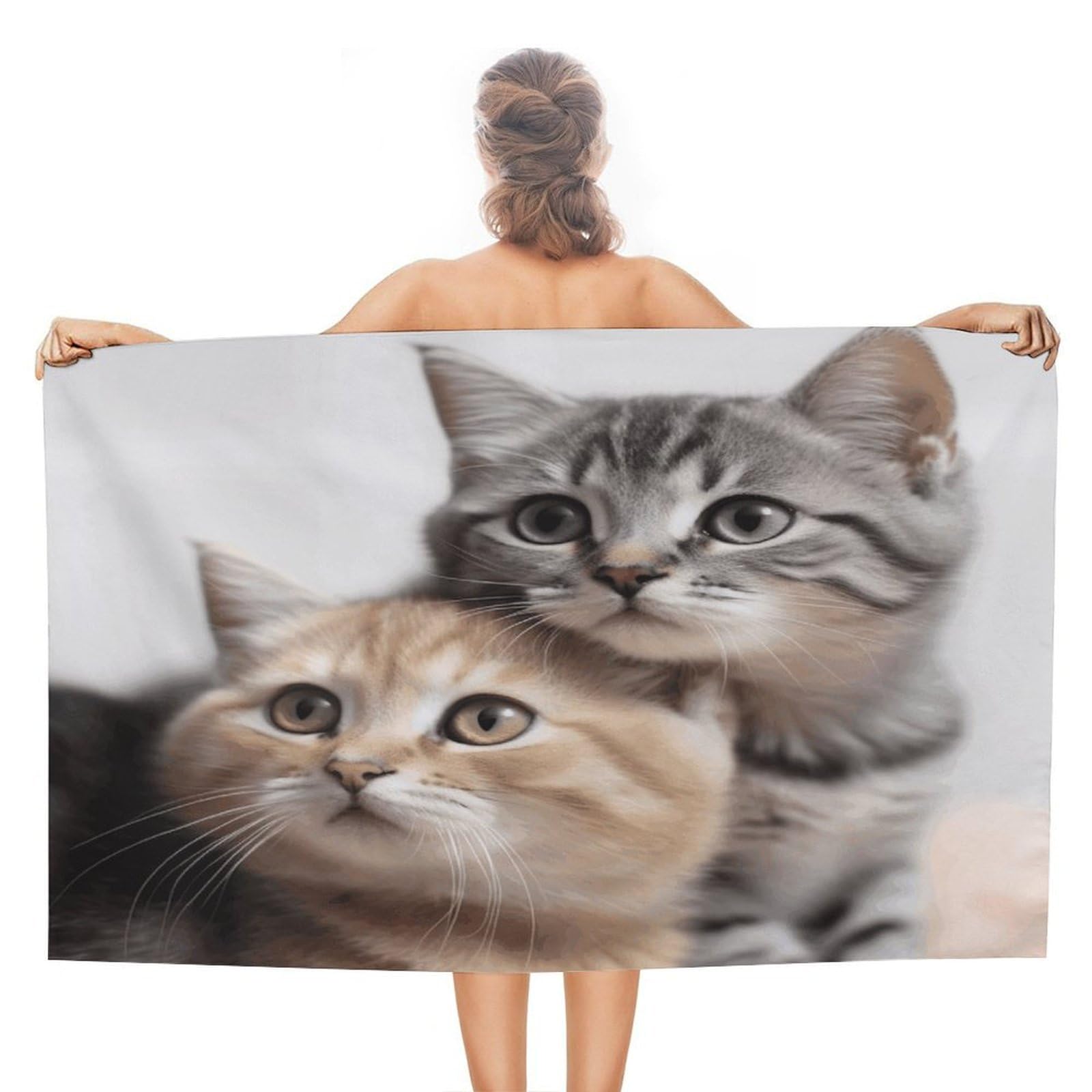FekiLoot Cats Beach Towel Absorbent & Quick Dry Pool Towels 31 X 51 Inches Extra Large Sandfree Beach Blanket Towels Soft Lightweight Travel Towel for Swim Yoga Camping