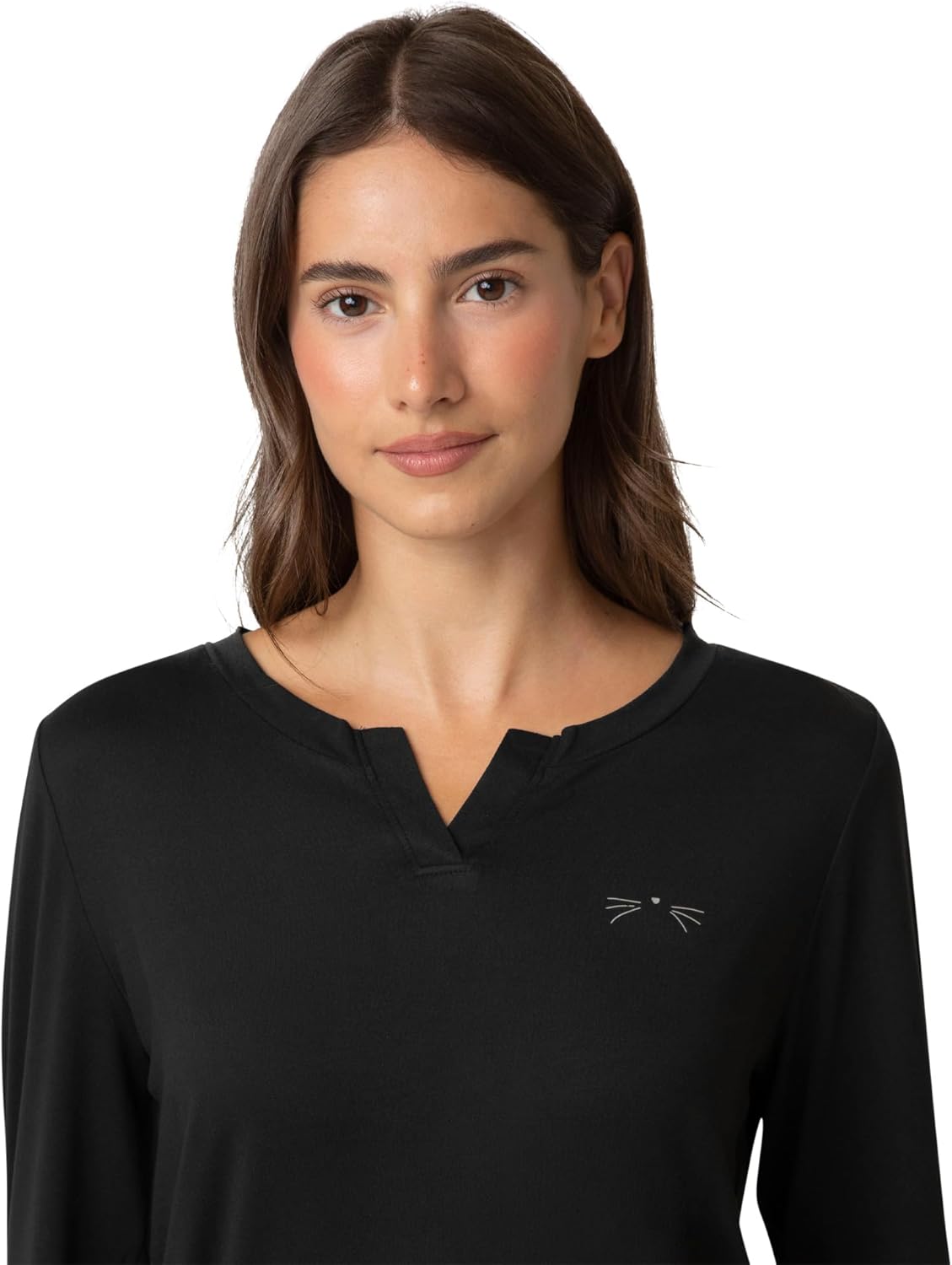 HUE womens Timeless Soft Jersey Winter Pajama Gift Set Includes Top and Printed Pj Pant - Image 3