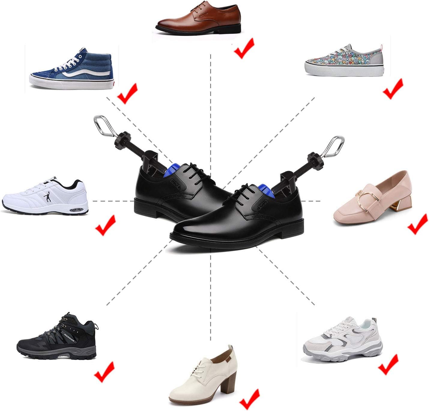 Pair of Premium Professional 4-way Shoe Trees, Shoe Stretcher for Men or Women - Image 8