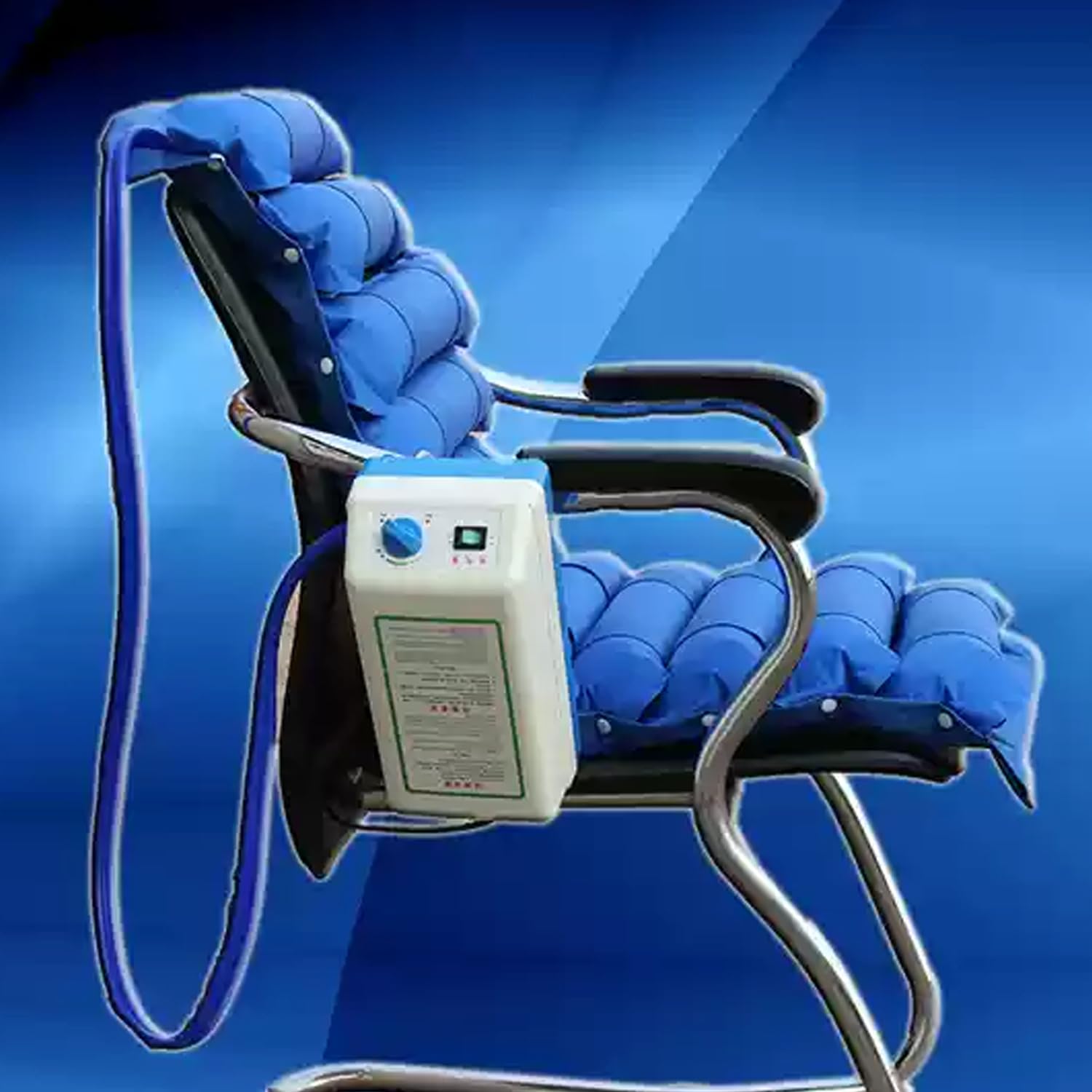 Cuscino Gonfiabile Per Sedia a Rotelle, Cuscini Antidecubito Con Pompa, 11 Strisce Gas, Materasso Ad Aria Per Alleviare La Pressione, Tessuto PVC Impermeabile, Per Pazienti Post-operatori Su Sedia