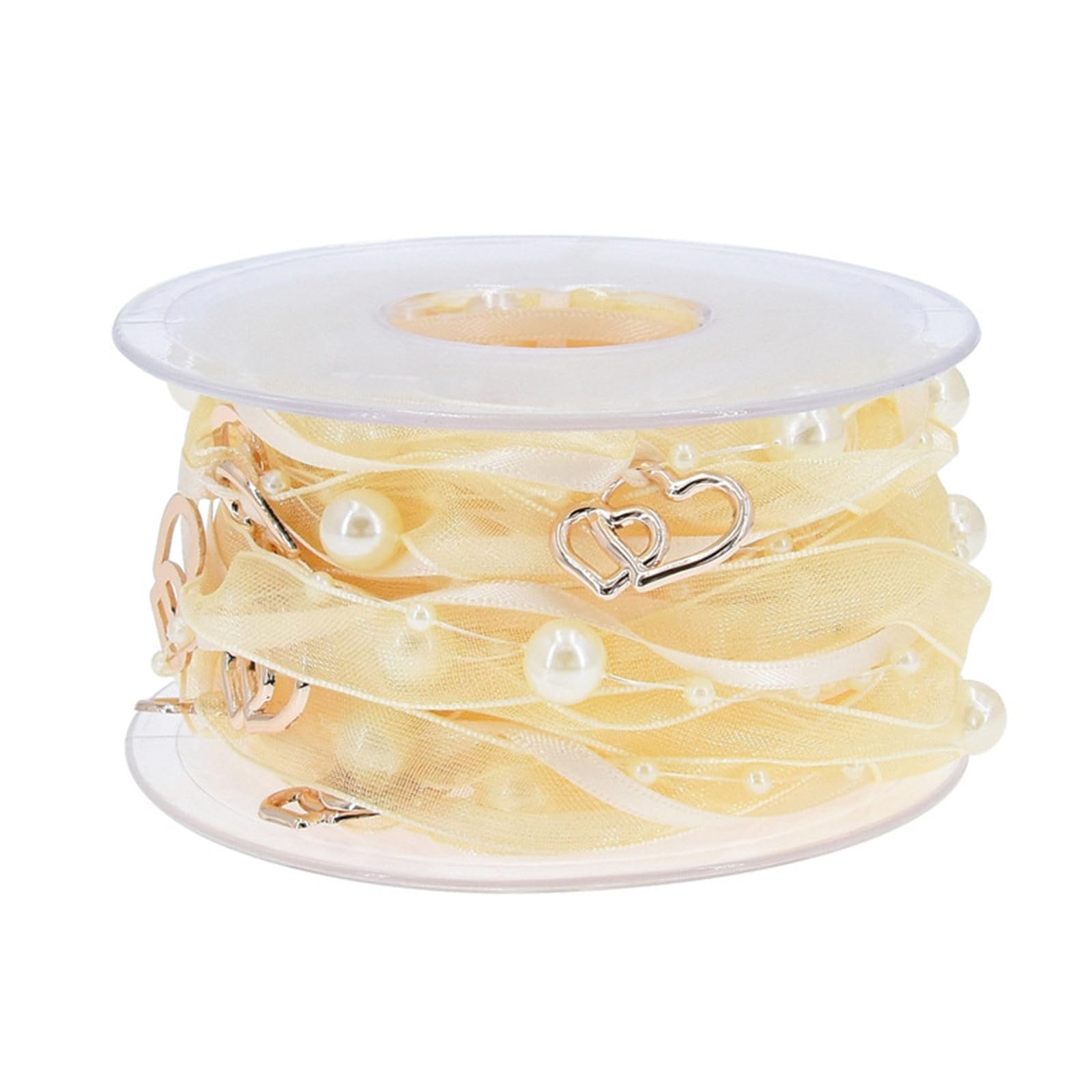 Buxuaaaa Beads Ribbon ' Day Gifts Wrapping Ribbons Suitable for Special Occasion Anniversary Celebration Accessory