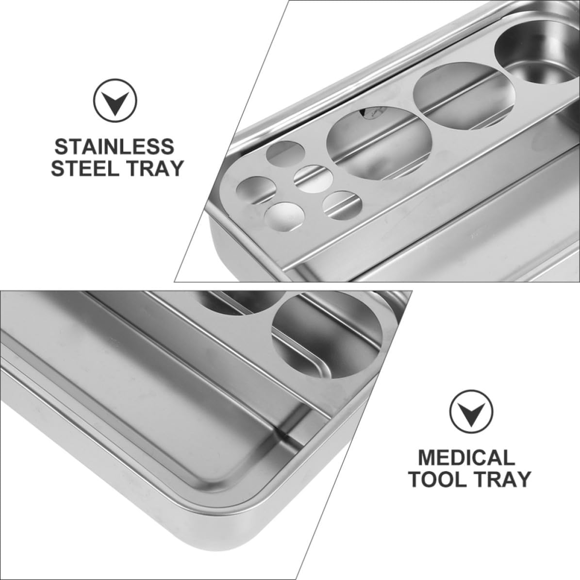 Thickened Stainless Steel Dressing Change Tray for Clinics Dentists