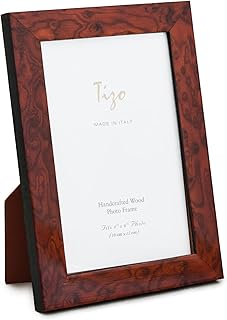 Tizo Design Women's Italian Brown Burl Wood Frame 4x6