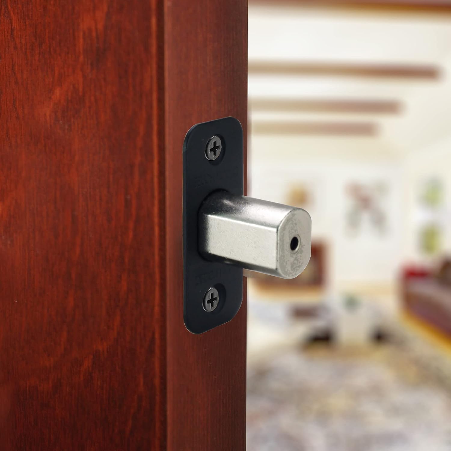 Design House Pro Series Deadbolt Latch, Matte Black | 2-Way Adjustable, Adjustable, Surface, Classic, Zinc, Hardware, 779306