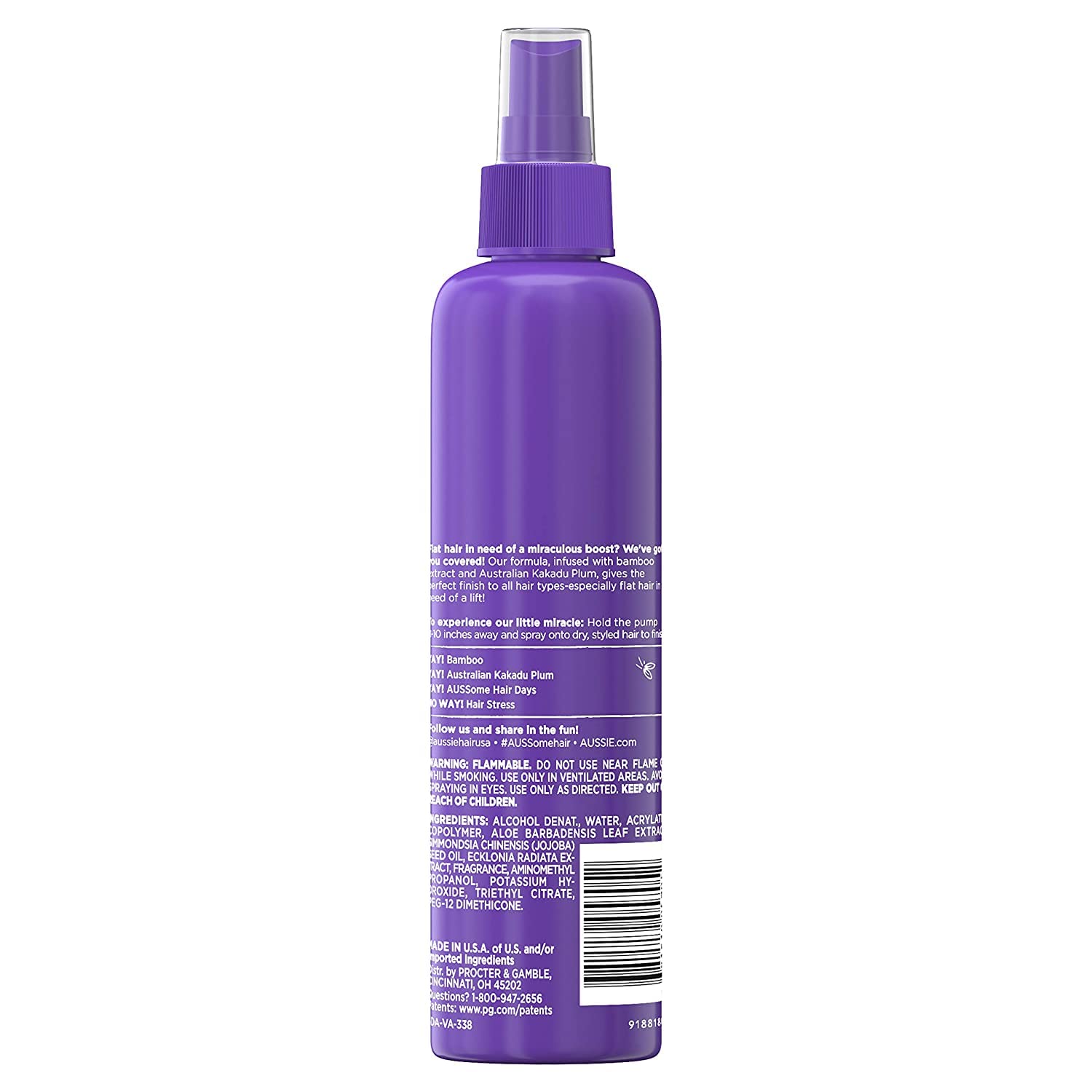Aussie Headstrong Volume, Hairspray 10 oz (Pack of 3)