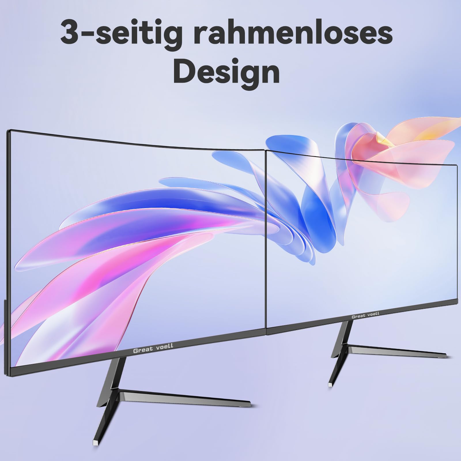 Great voell 24" Écran PC Gamer Incurvé, 100 Hz, HDR10