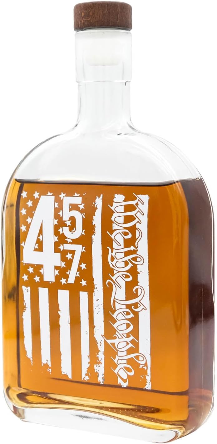 Lymhy 45 47 Whiskey, We the People USA Flag Whiskey Bottle Decanter Gifts