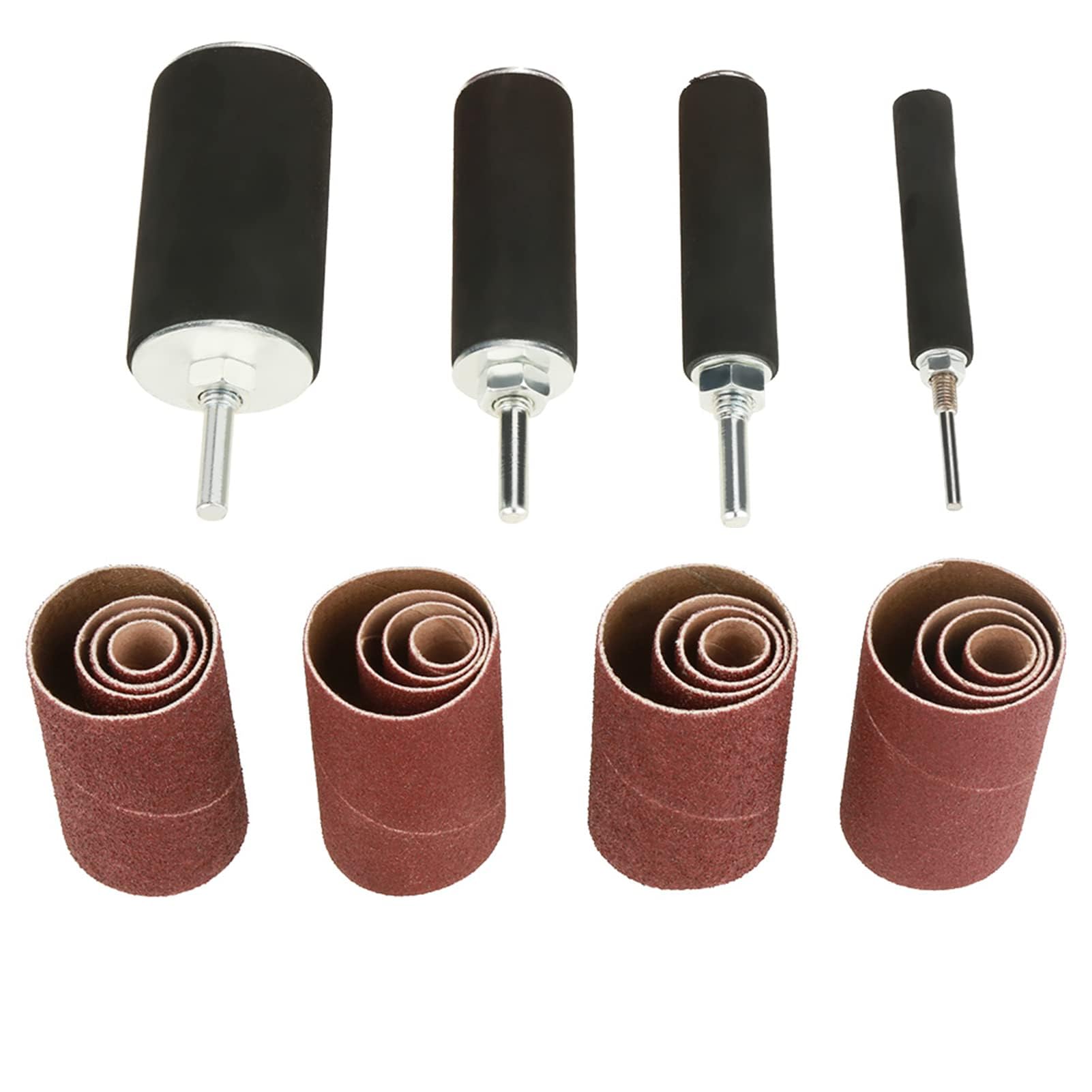 20-teiliges Schleifwalzen-Set für Standbohrmaschine & Bohrmaschine – Premium Schleifhülsen & Gummi-Schleiftrommeln für Holzbearbeitung & Kantenschliff inkl. Aufbewahrungskoffer