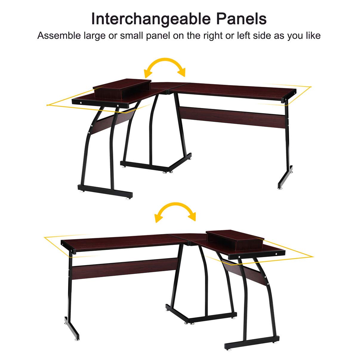 dosleeps Computer Desk, LShaped Large Corner PC Laptop Study Table