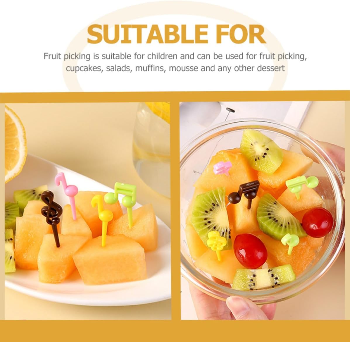 32pcs Plastic Fruit Forks for Lunchbox and Party Serving