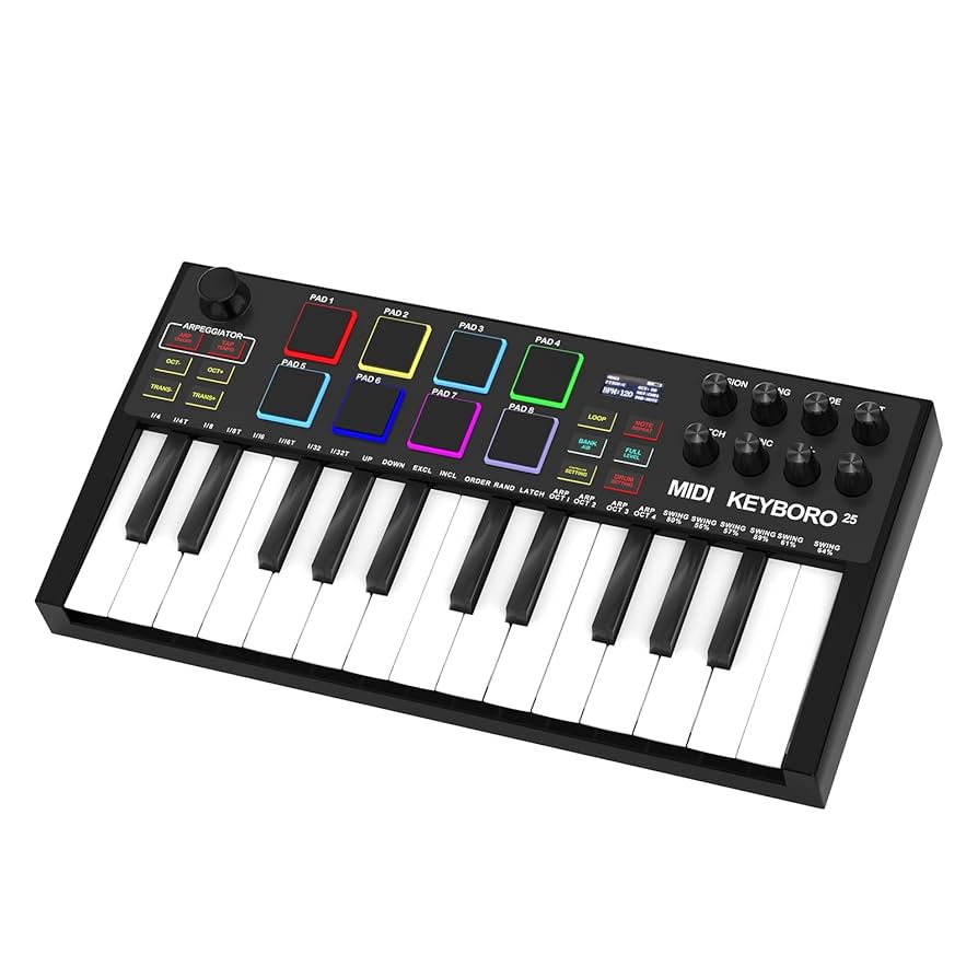 Amazon.com: MIDI Keyboard Controllers，25-Key USB MIDI
