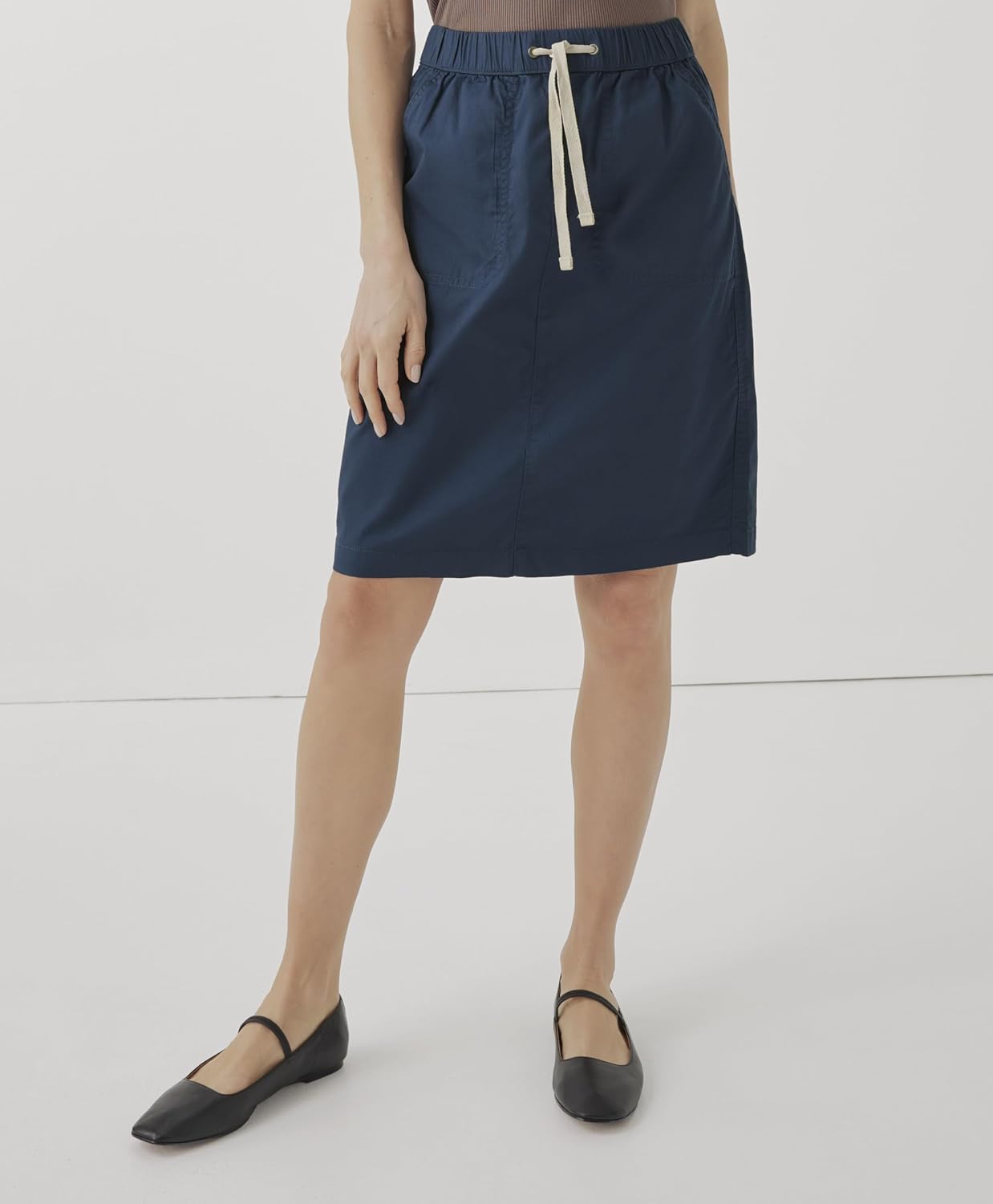 Pact Organic Cotton Women's Twill Skirt French Navy