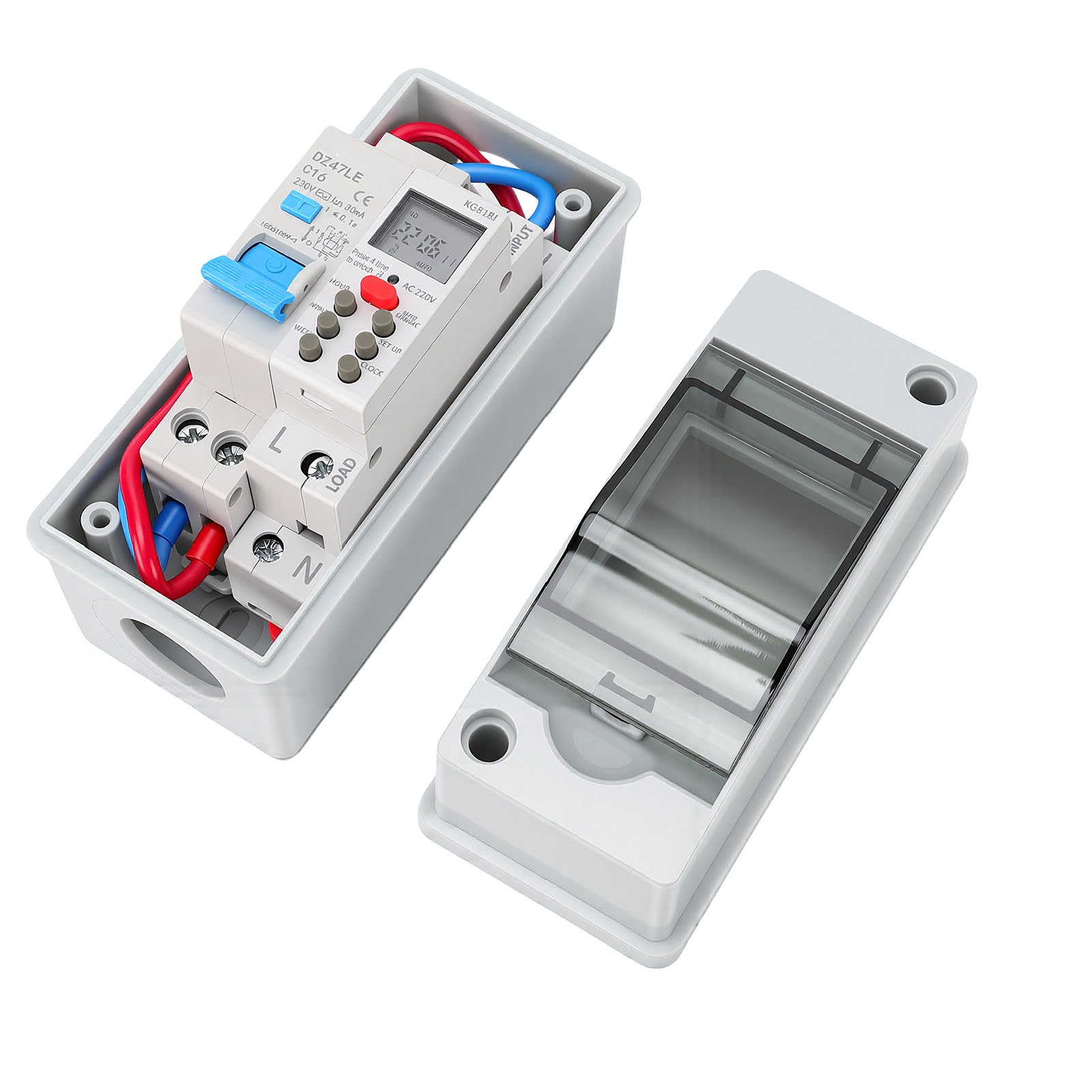 Topiky Outdoor DIN Rail Timer Switch mit Eingebauter Batterie
